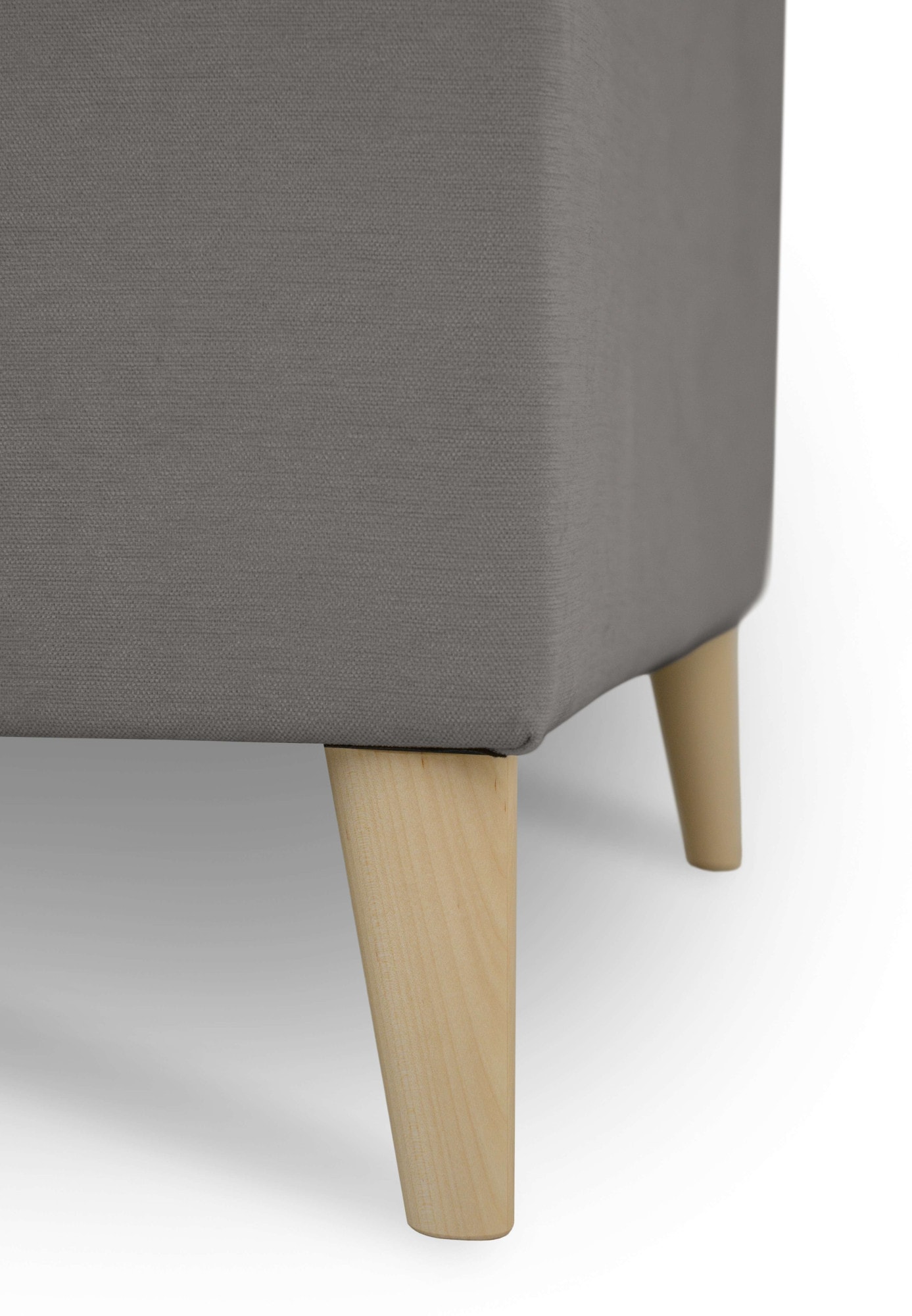 OTTO home 3-Sitzer »Oland Skandi, weicher Chenille-Stoff« 224 cm, Wellenunterfederung, Skandi-Design, Massivholzfüße