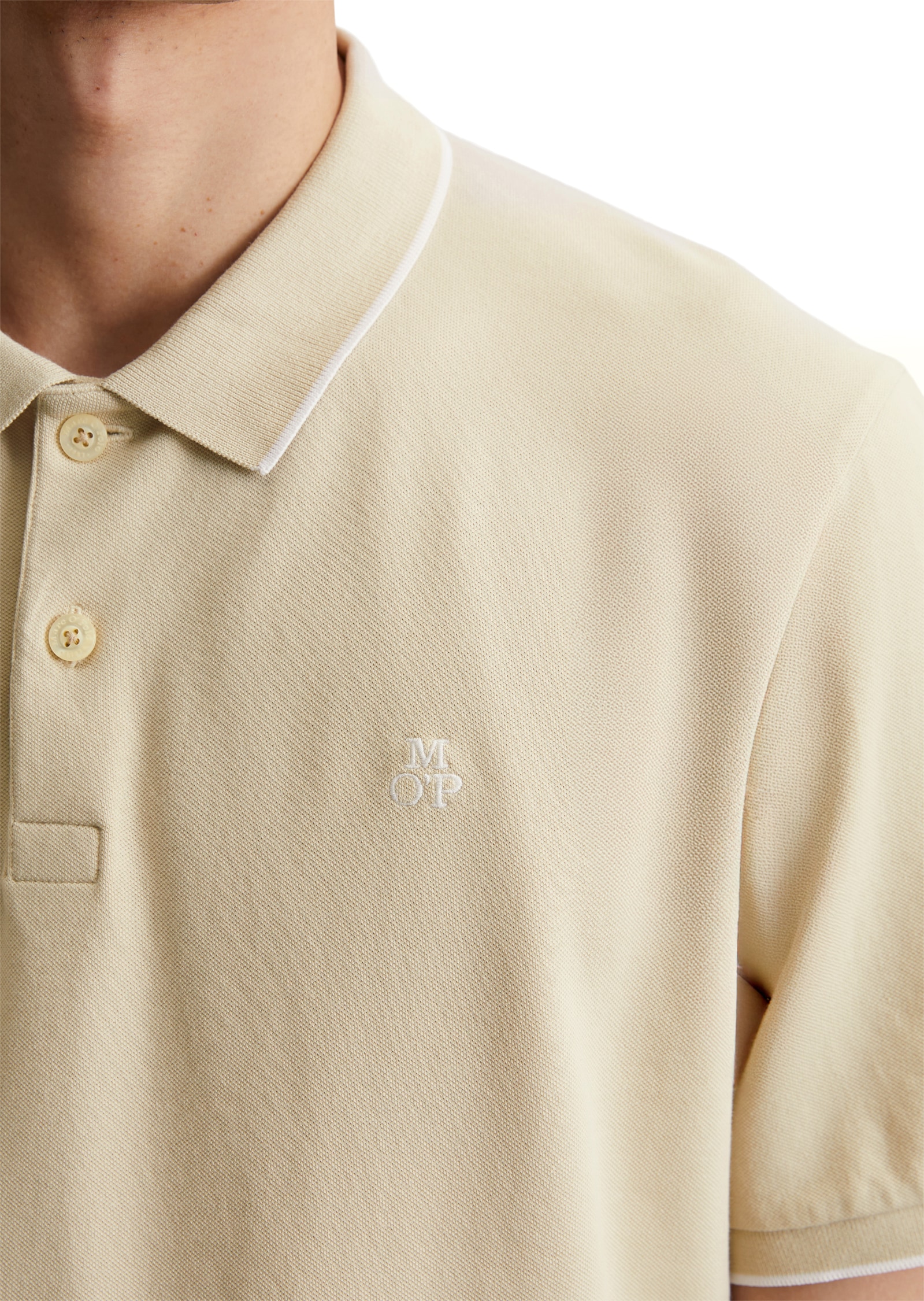 Marc O'Polo Poloshirt, aus Piqué, regular fit, kontrastfarbene Details