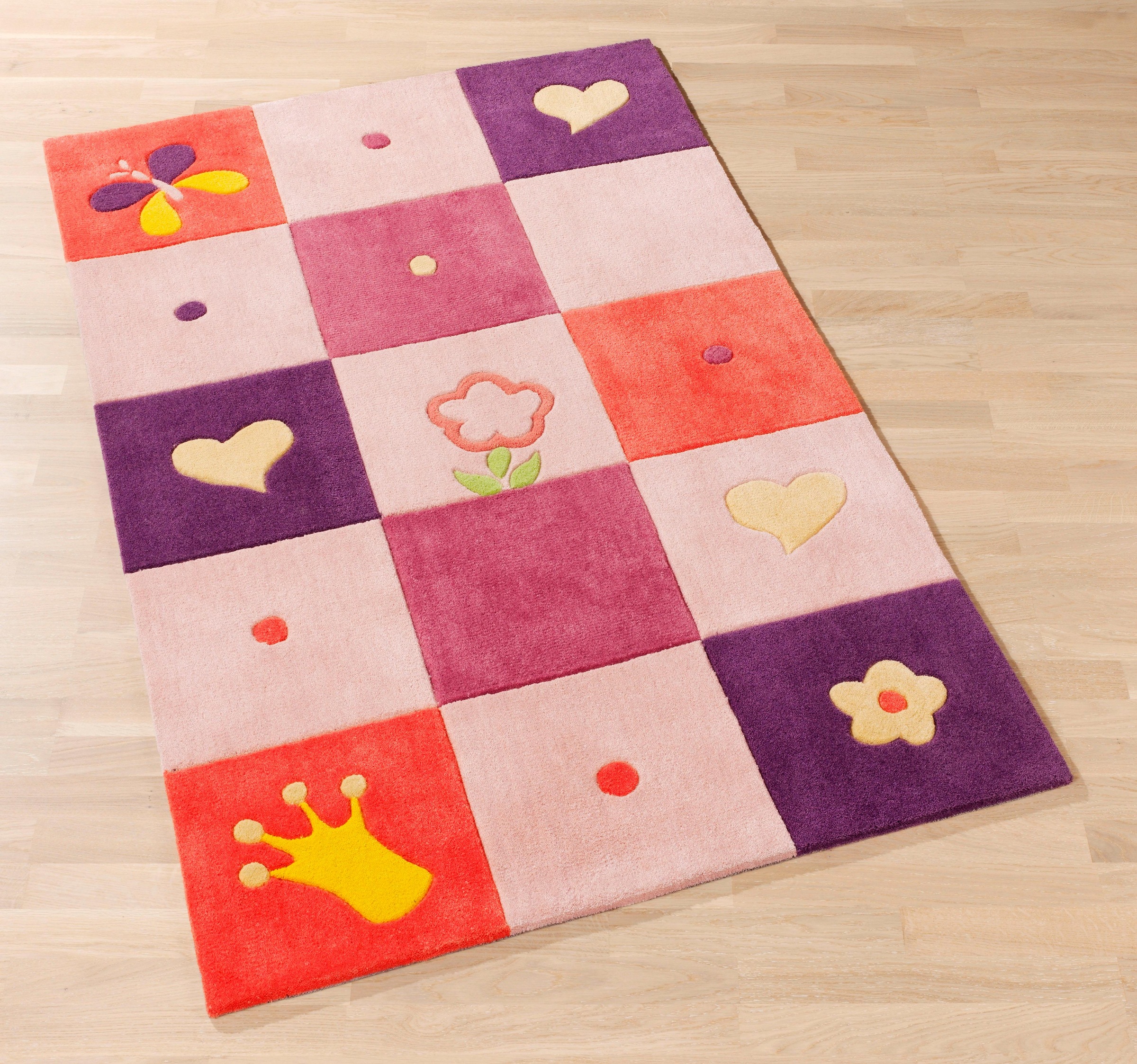 Böing Carpet Kinderteppich »Kids 1366«, rechteckig, 10 mm Höhe, Konturenschnitt, Kinderzimmer