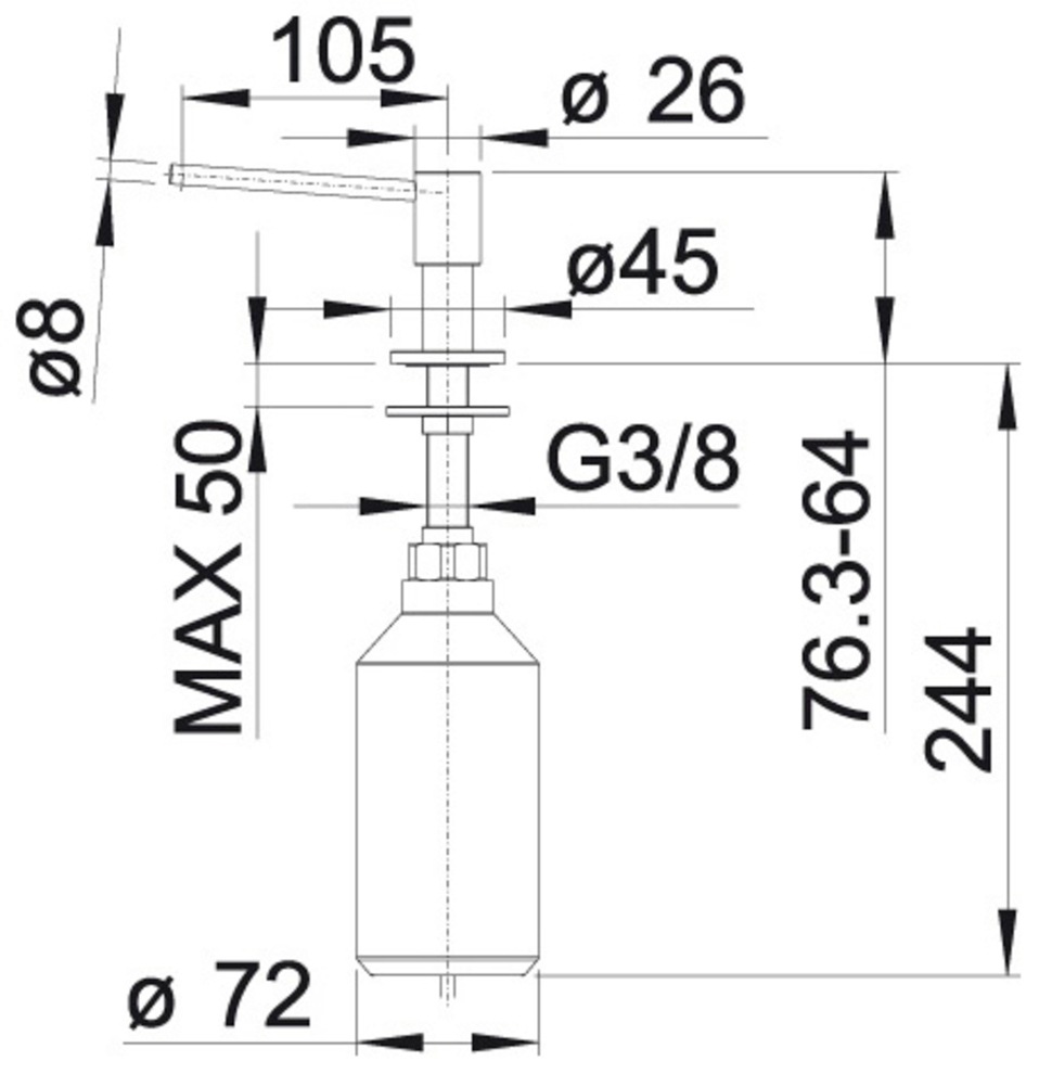 Blanco Spülmittelspender »PIONA« Edelstahl seidenmatt