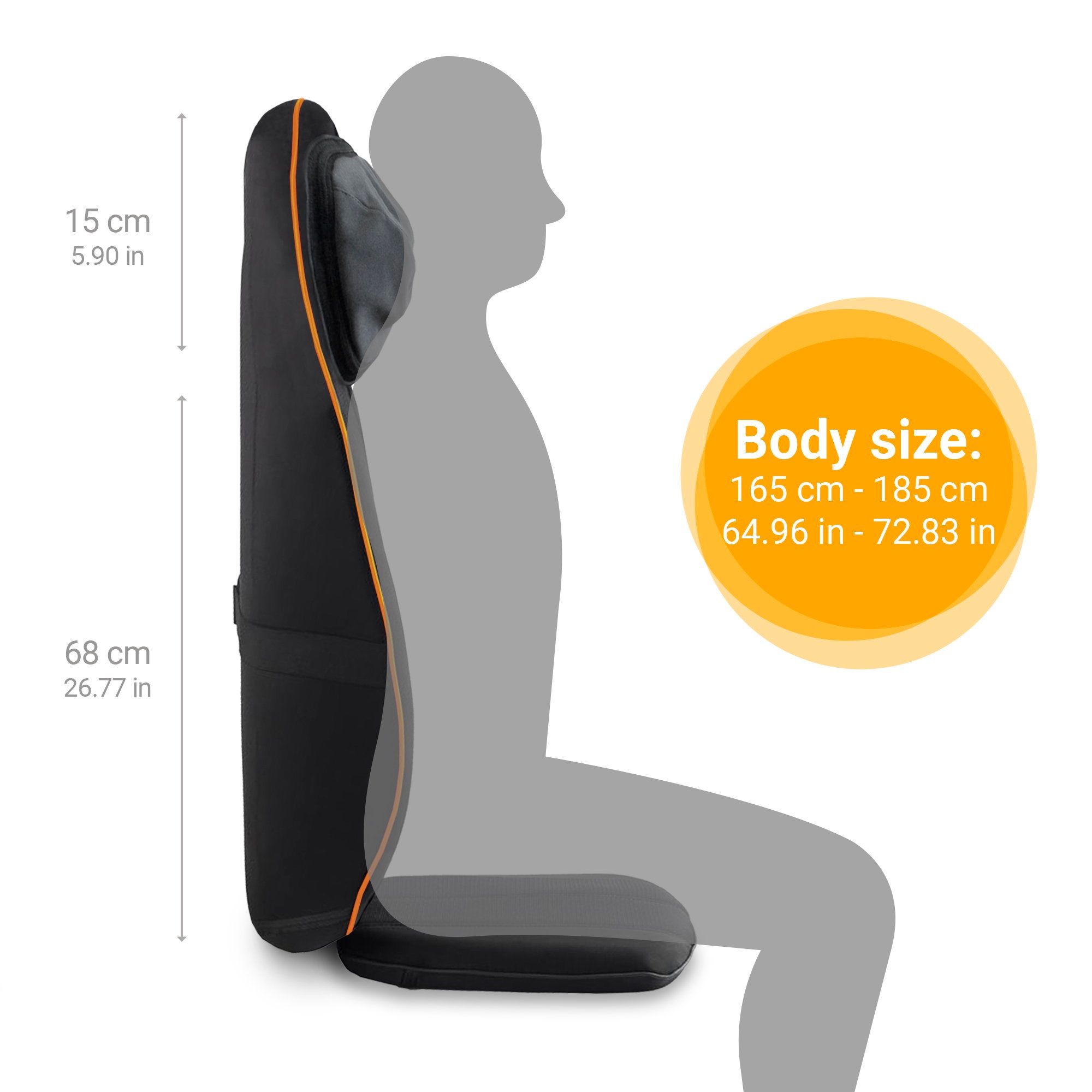 Medisana Shiatsu-Massagesitzauflage »MCN 88930«, 3 Massagezonen, Nackenmassage, Rotlicht-/Wärmefunktion, waschb. Bezug