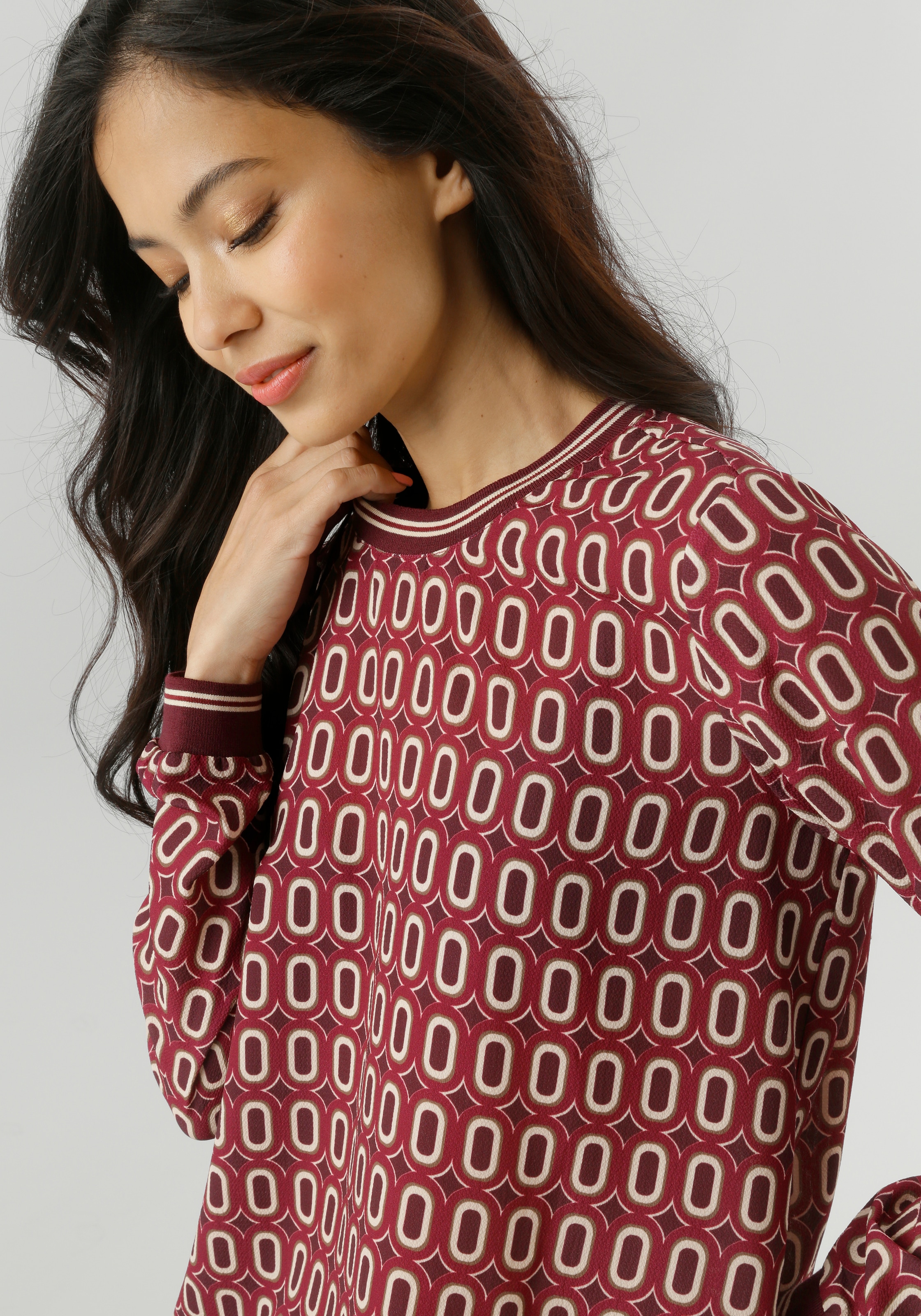 Aniston SELECTED Shirtbluse mit sportiven Bündchen - NEUE KOLLEKTION