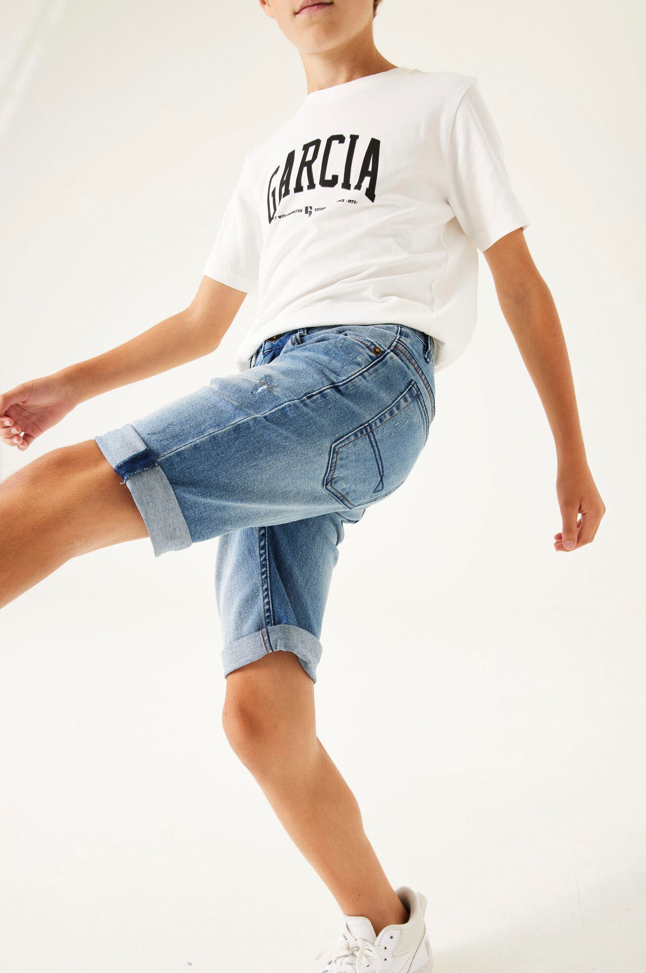 4. Bild von Garcia Jeansshorts »Tavio«, mit Used-Effekten