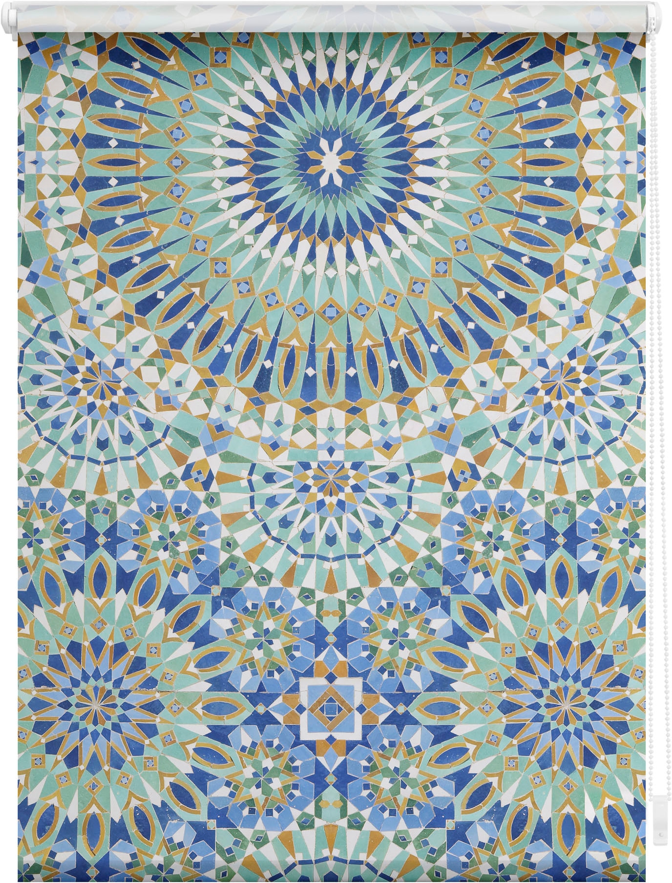 LICHTBLICK ORIGINAL Seitenzugrollo »Rollo Klemmfix, ohne Bohren, blickdicht, Orientalische Muster«, blickdicht, Sichtschutz-Blendschutz, freihängend