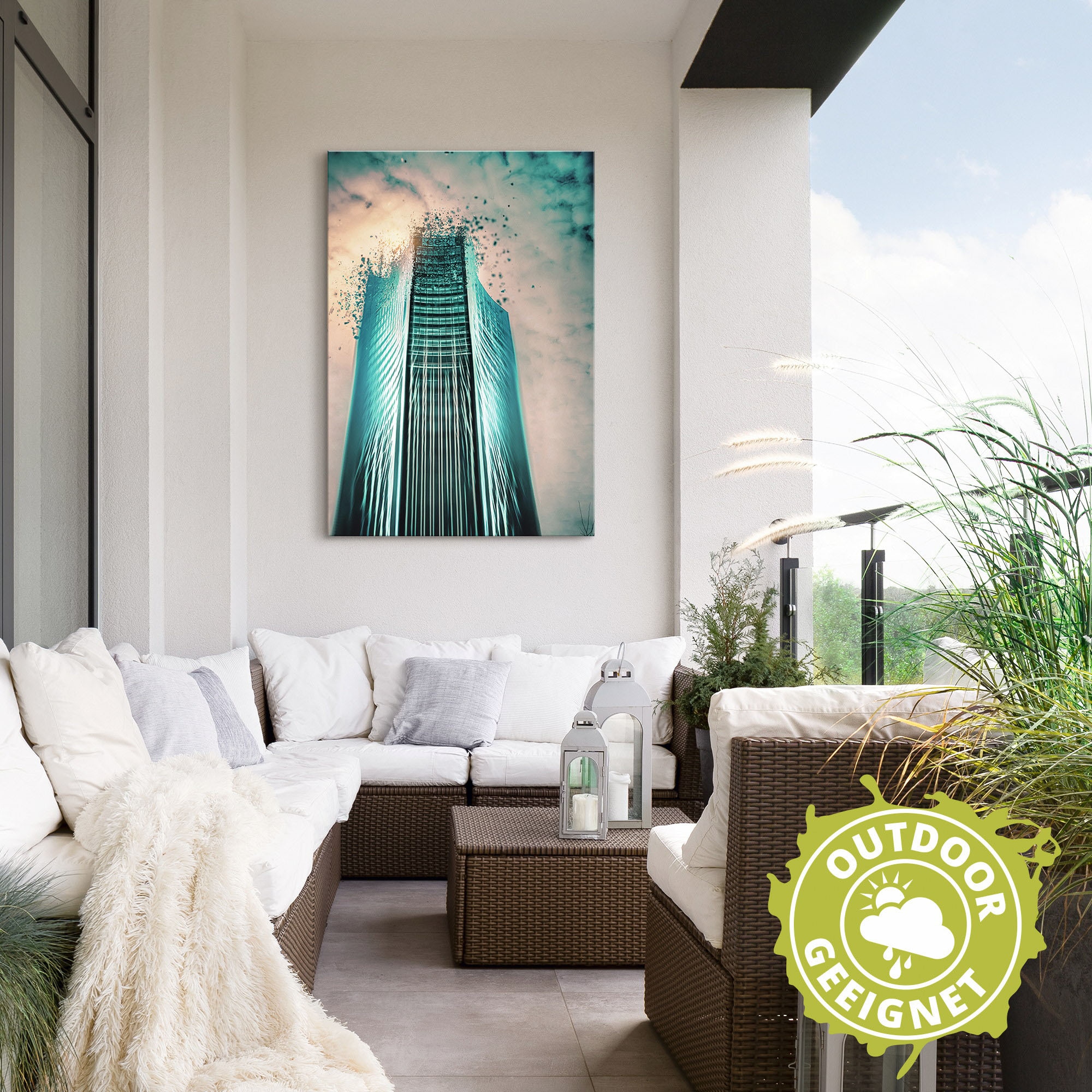 Artland Wandbild »Aufloesung, Panorama Tower City Leipzig«, Gebäude, (1 St.), als Alubild, Leinwandbild, Wandaufkleber oder Poster in versch. Größen