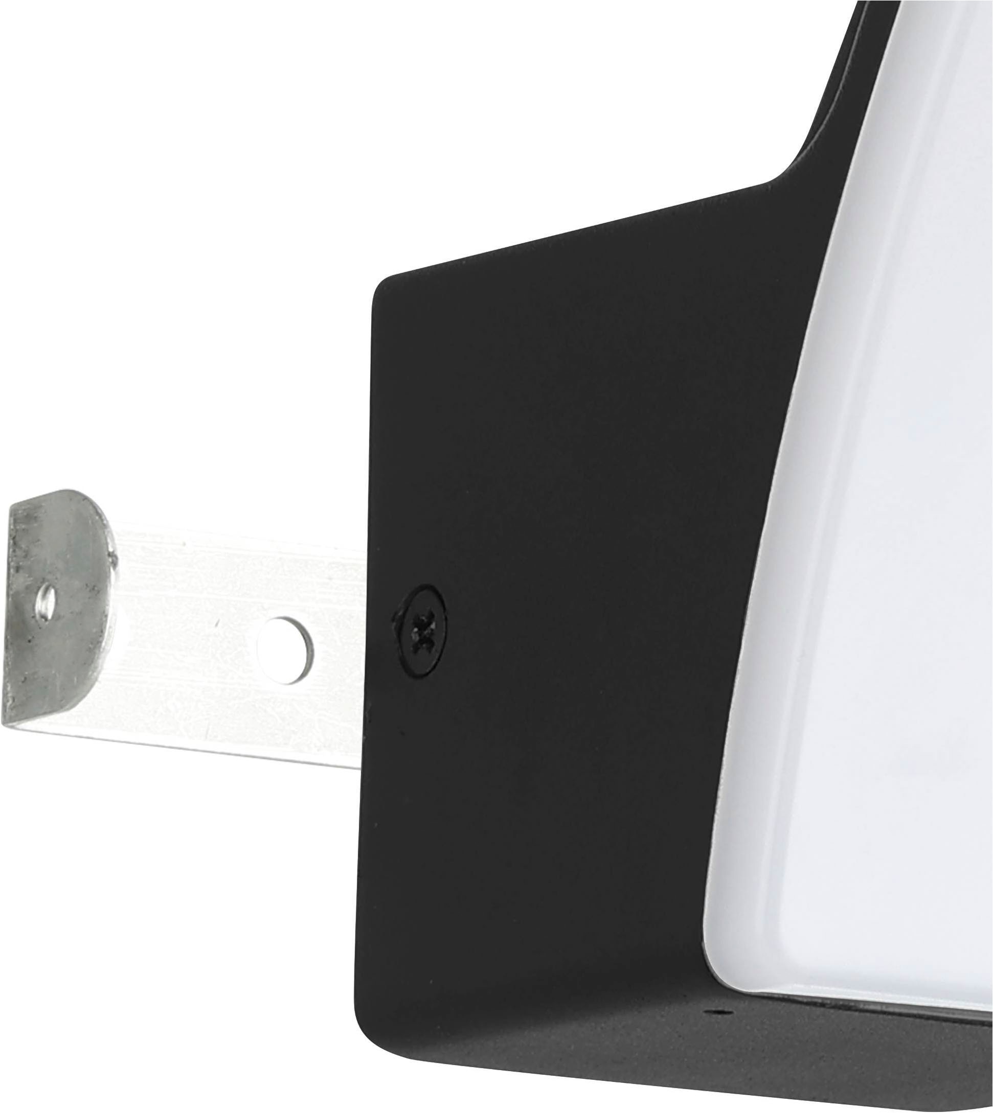 EGLO Wandleuchte »Fiumicino Außen-Wandlampe, Außenleuchte, Alu und Kunststoff, IP44« LED-Modul 1 Stk. Warmweiß Wand-/Deckenleuchte - L7 x H18 x AL19 cm - schwarz - 11,5W inkl.