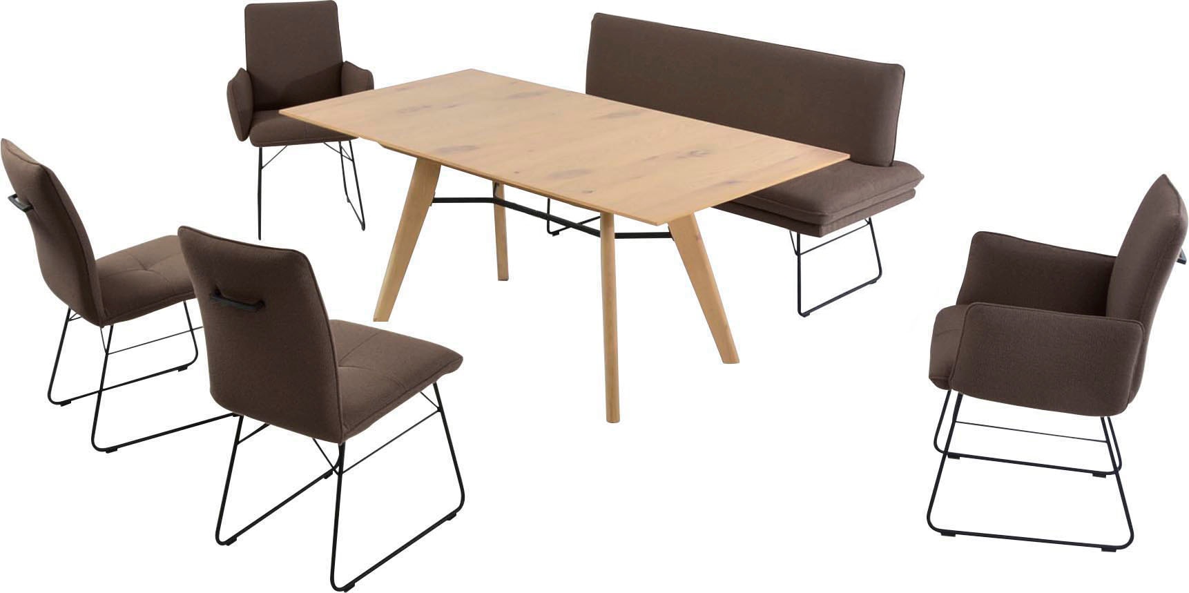 K+W Komfort & Wohnen Essgruppe »Giacomo IV« 6 Stk. tlg. Polsterbank in 2 Gr günstig online kaufen