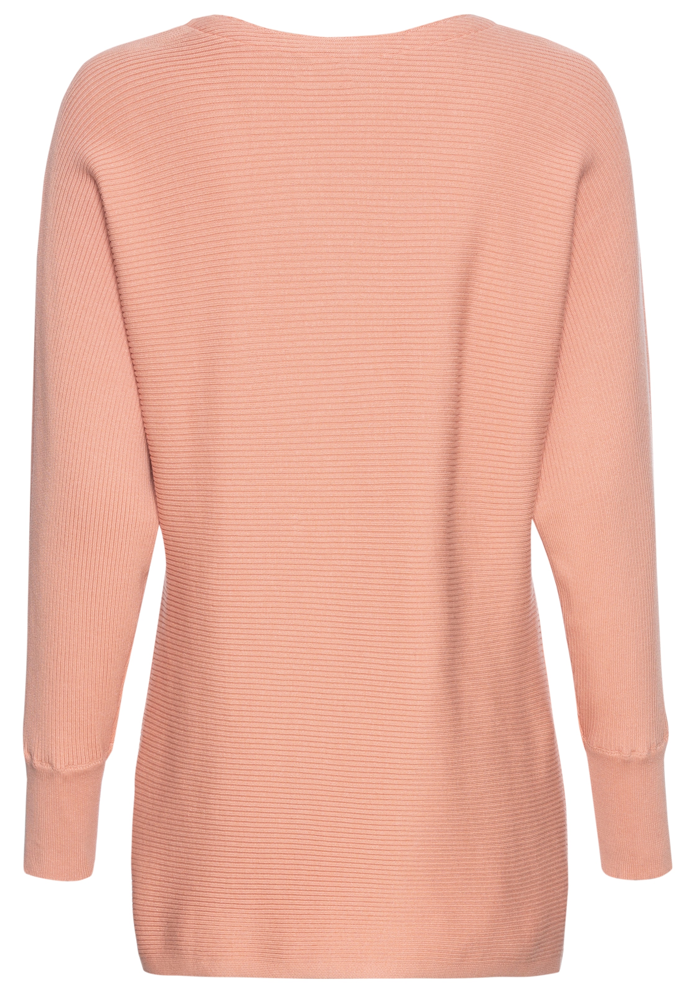 Laura Scott Rundhalspullover in oversized Form mit Rippstruktur