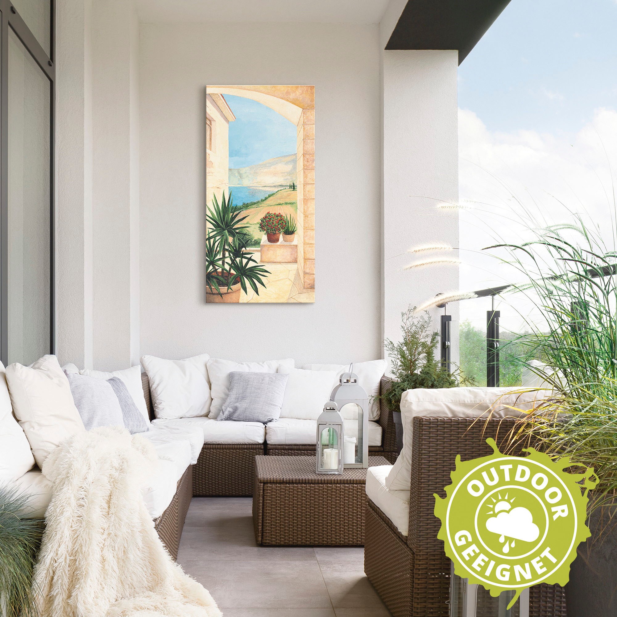 Artland Wandbild »Blick auf Toskanalandschaft«, Fensterblick, (1 St.), als Alubild, Outdoorbild, Leinwandbild, Poster, Wandaufkleber