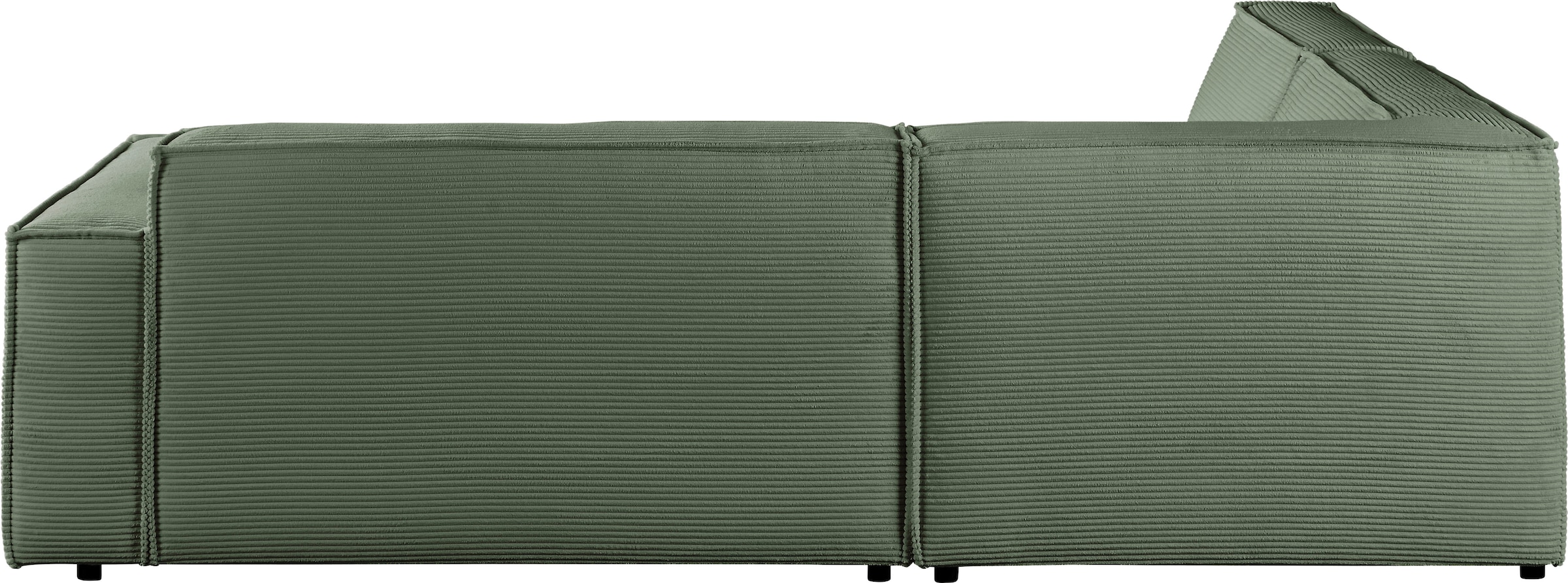 3C Candy Ecksofa »Matteo in elegant, kubischer Formensprache, bequem, L-Form«, mit auffälliger Kedernaht, Cord-Bezug, Lounge-Charakter, OTTOs Choice