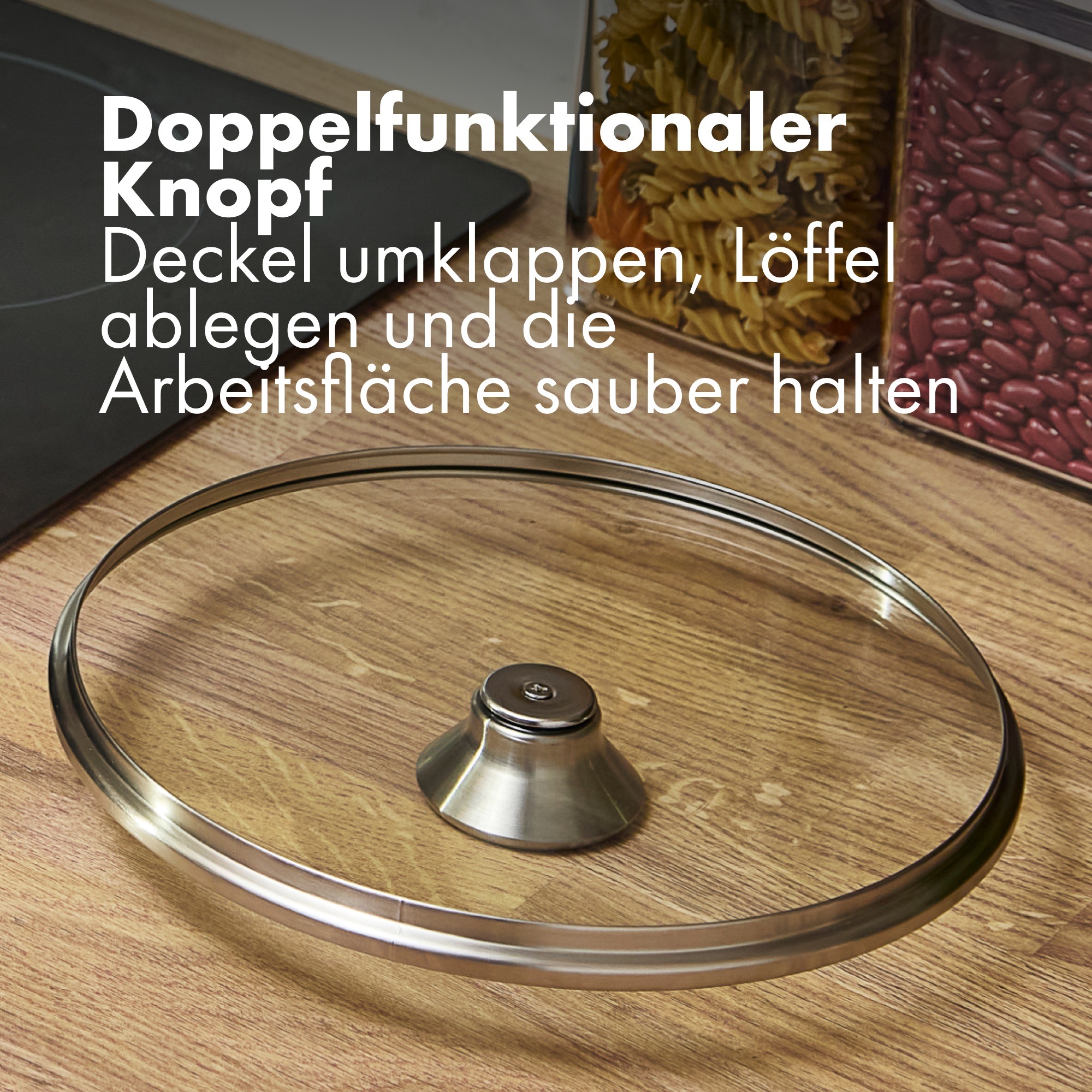 OXO Good Grips Servierpfanne »Ceramic Professional Antihaft-Sauteuse 24 cm mit Deckel« Edelstahl 1 tlg. mit hohen Wänden, ideal für Anbraten, Saucen und sanftes Köcheln