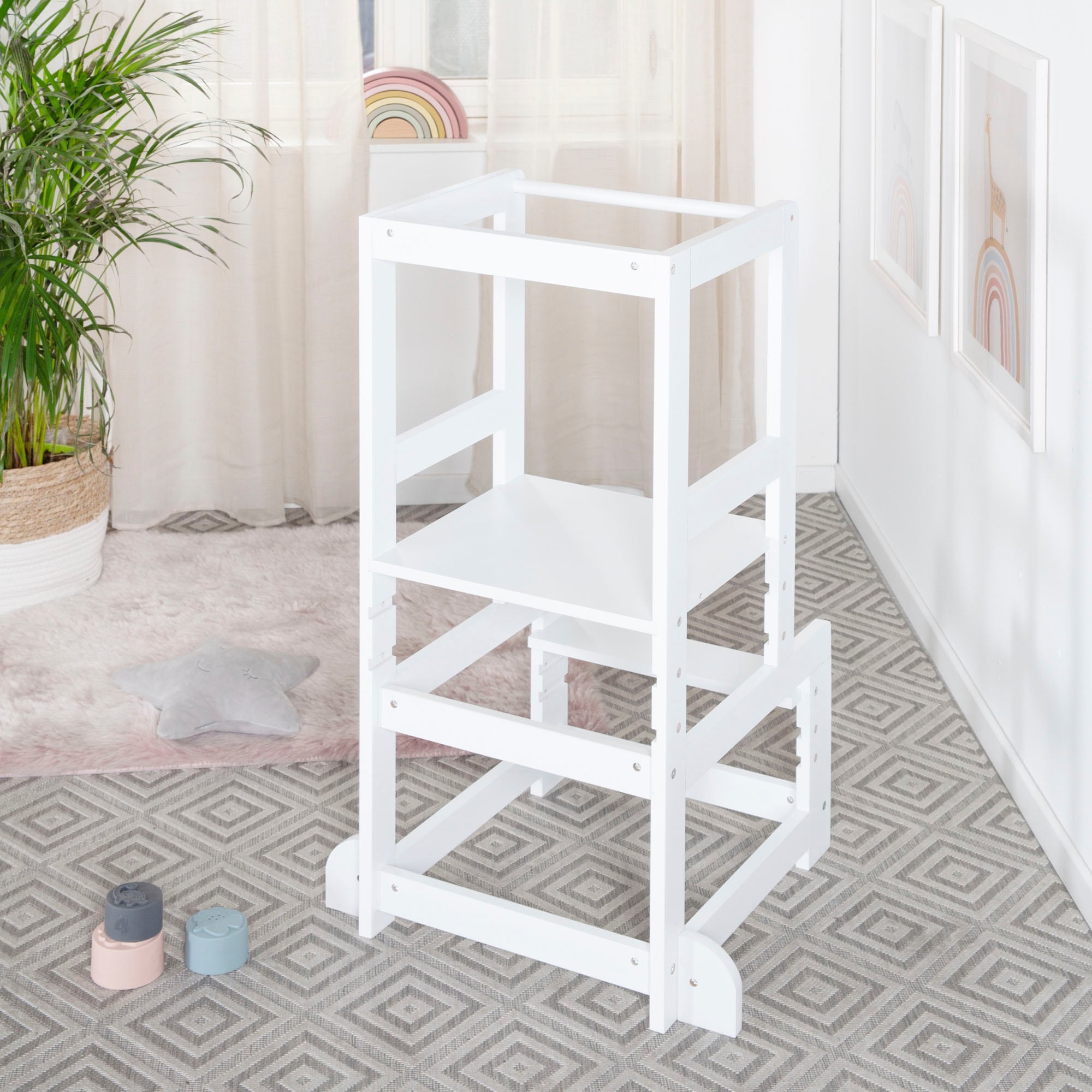 roba® Stehhilfe »Lernturm nach Montessori, weiß«