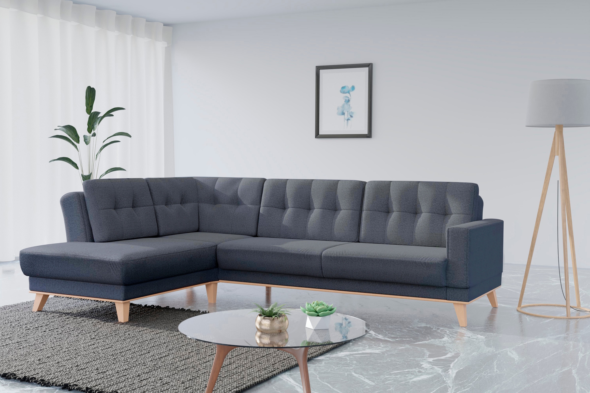 sit&more Ecksofa »Lavida L-Form« wahlweise mit Kippfunktion und Bettkasten günstig online kaufen