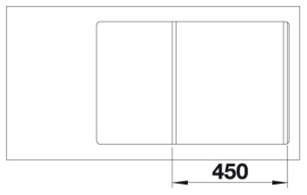 Blanco Granitspüle »AXIA III 45 S-F« 1 Stk. tlg. inklusive gratis Esche-Compound-Brückenschneidebrett