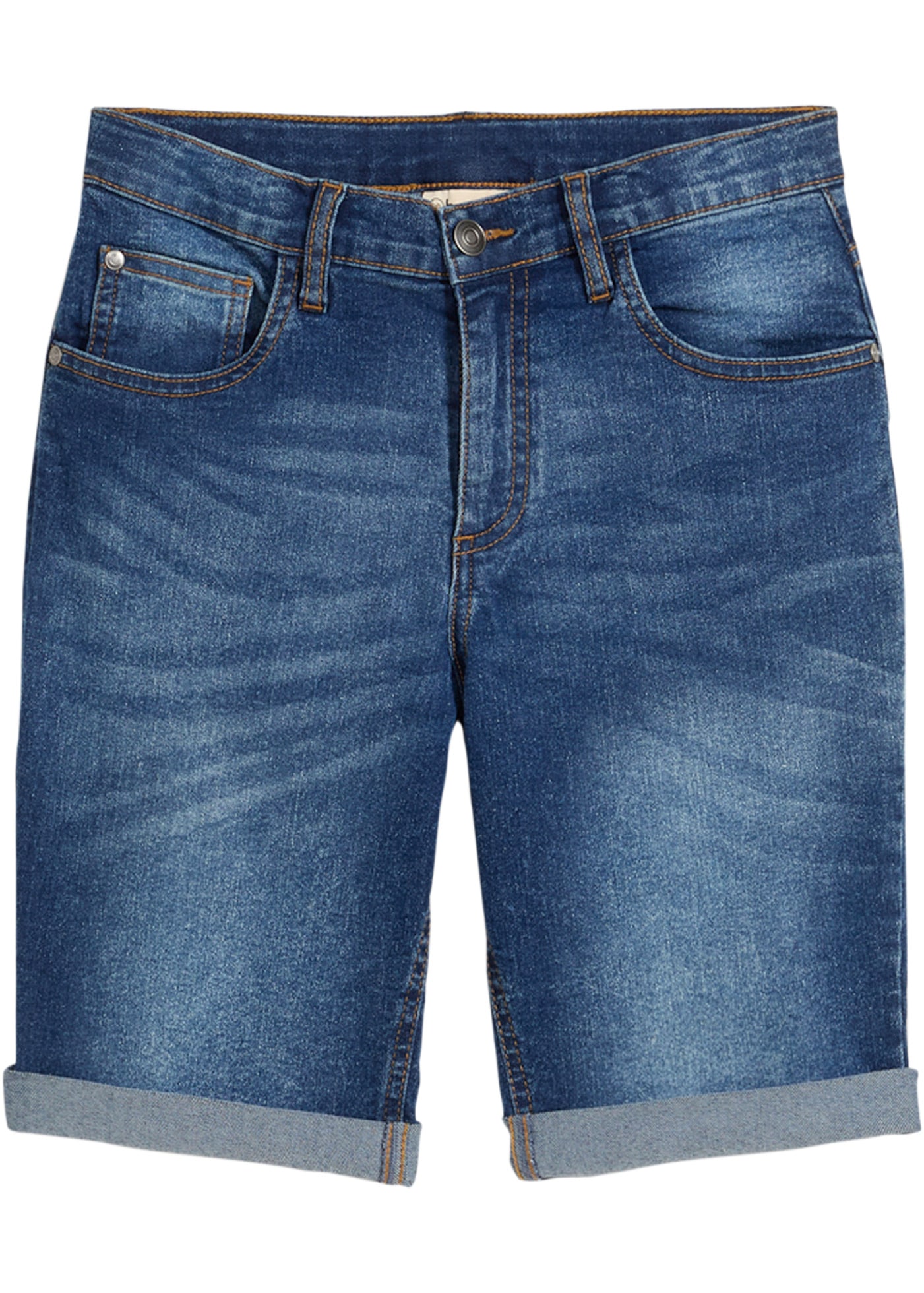 bonprix Bermudas  Stretch-Jeans-Bermuda mit verstellbarem Bund, Slim Fit