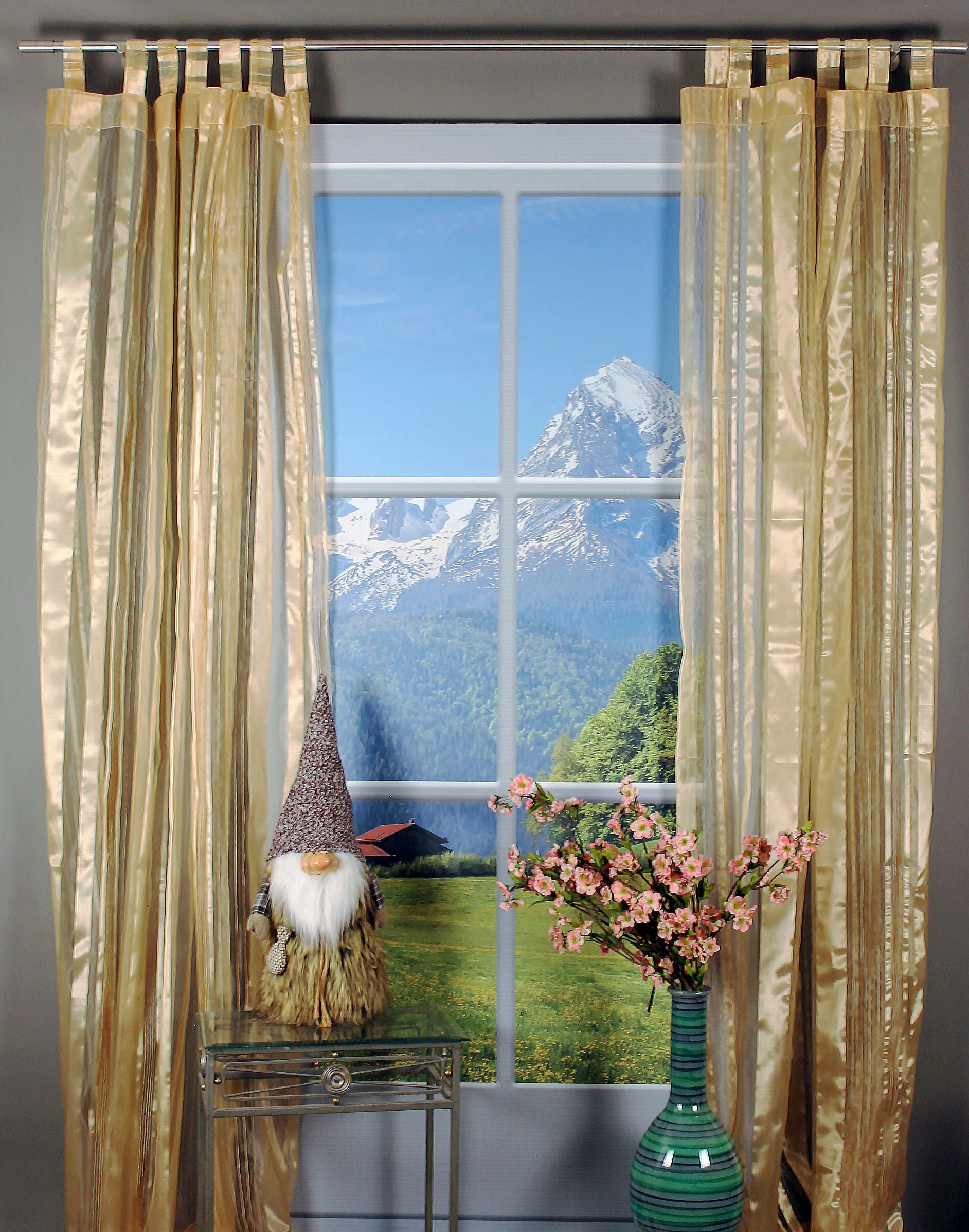 HOSSNER - ART OF HOME DECO Gardine »Walensee« Schlaufen 1 Stk. tlg. Schlauf günstig online kaufen