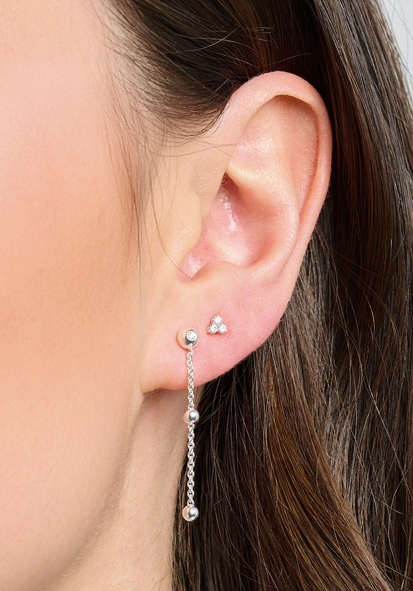 THOMAS SABO Single-Ohrstecker »weiße Steine silber, H2138-051-14«, mit Zirkonia (synth.)