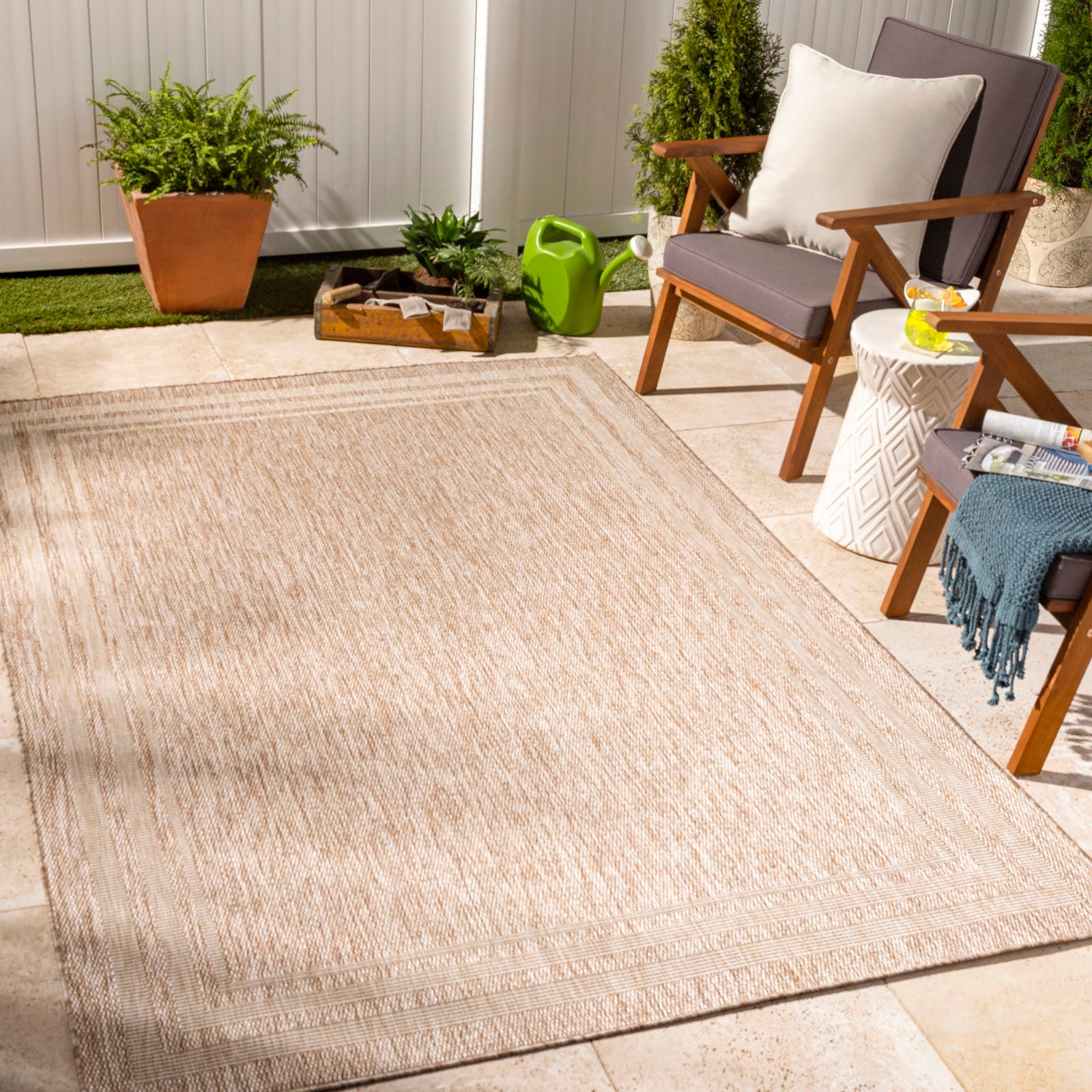 Surya Teppich »Cottage 2369«, rechteckig, 4 mm Höhe, Teppich In- /Outdoor B günstig online kaufen