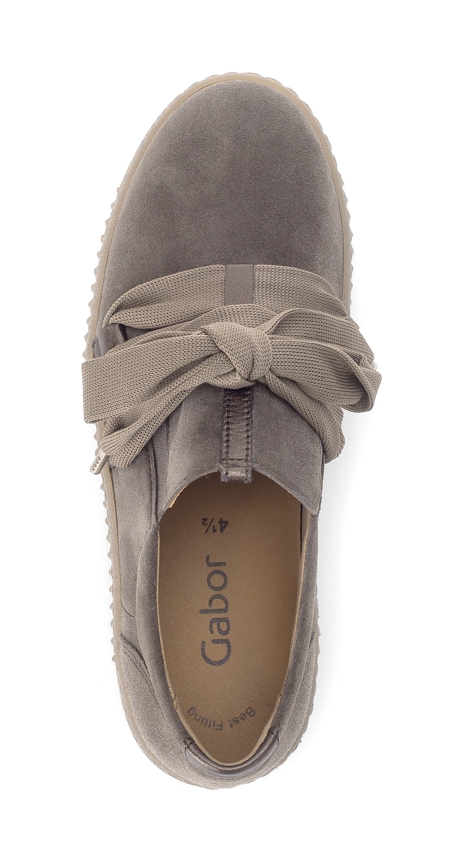 Gabor Plateausneaker, Schnürschuh, Halbschuh, Slipper mit aufgesetzter Zierschnürung