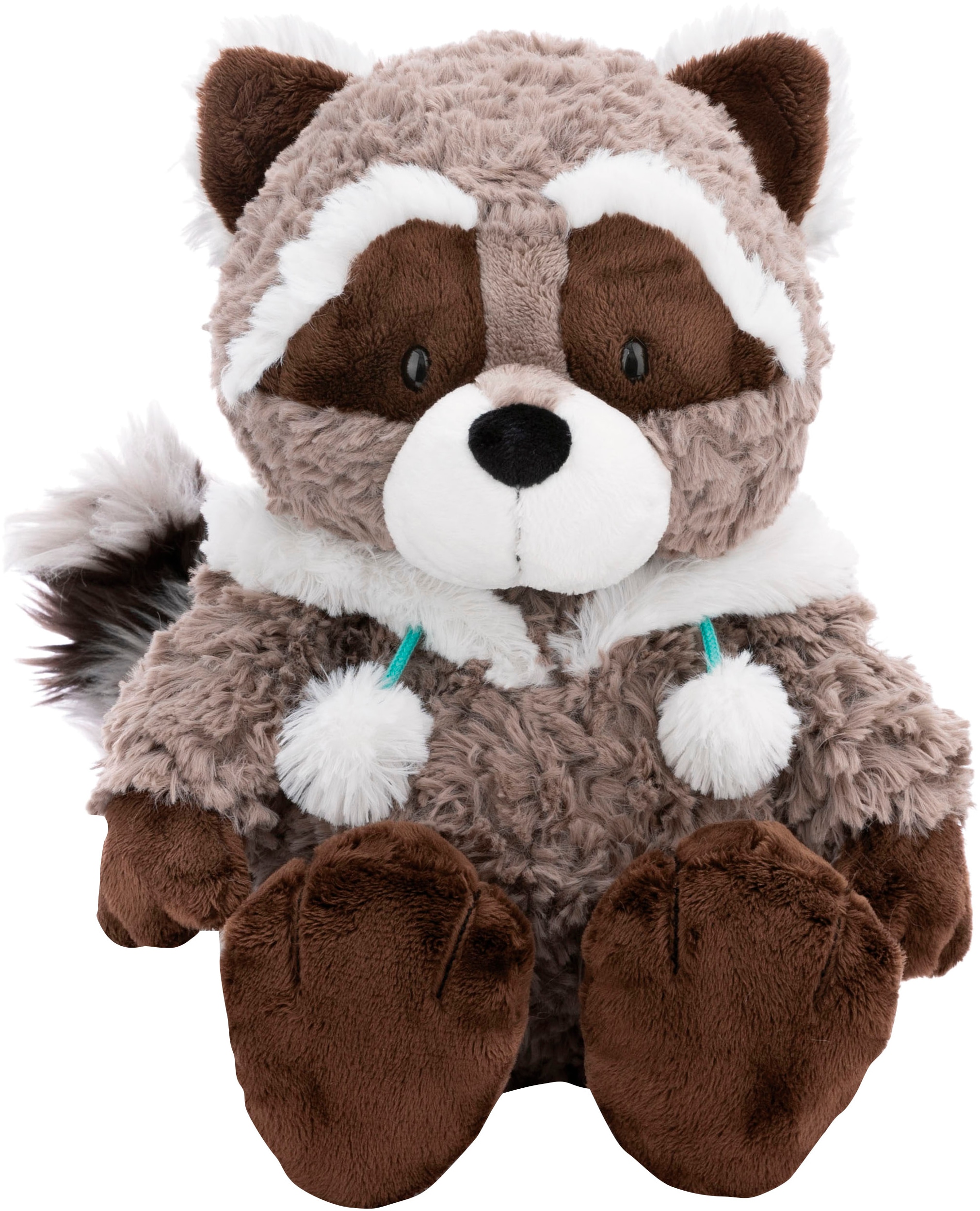 Nici Kuscheltier »Winter, Waschbär Lenno, 25 cm«, schlenkernd, mit Kapuze