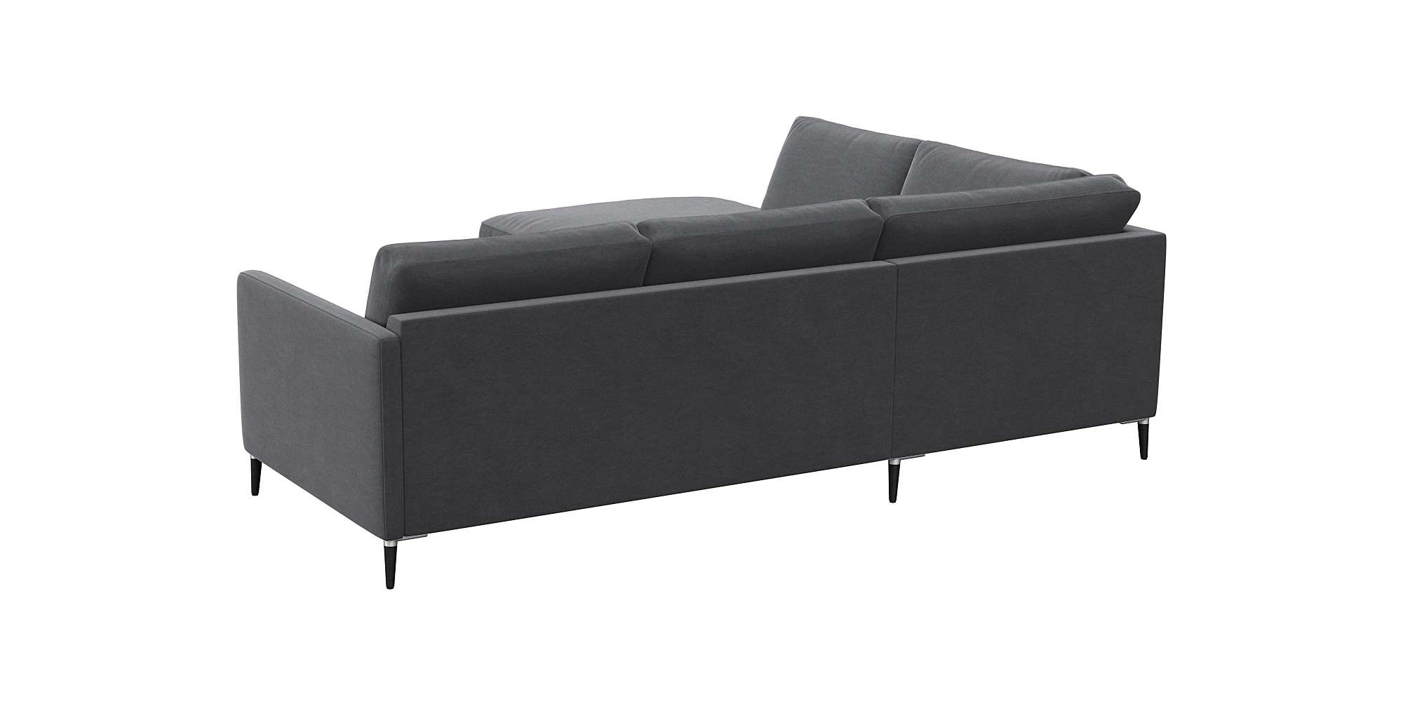 FLEXLUX Ecksofa »Fiore, L-Form«, schmale Armlehnen, Füße Alu/schwarz, B/T 234/225cm, Kaltschaum im Sitz