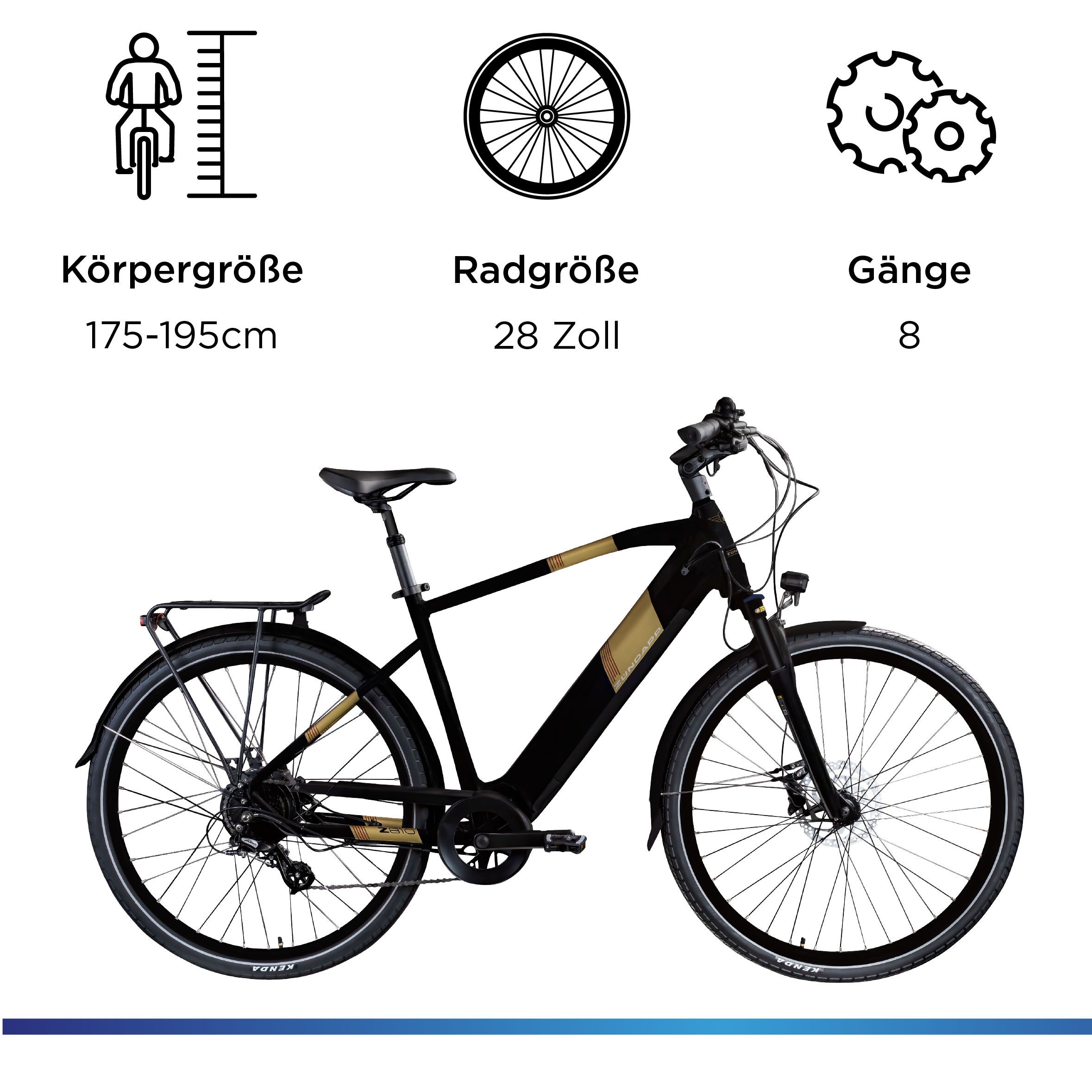 Zündapp »Z810« 8 Gang Shimano Altus RD-M310 Schaltwerk Kettenschaltung Heckmotor 250 W