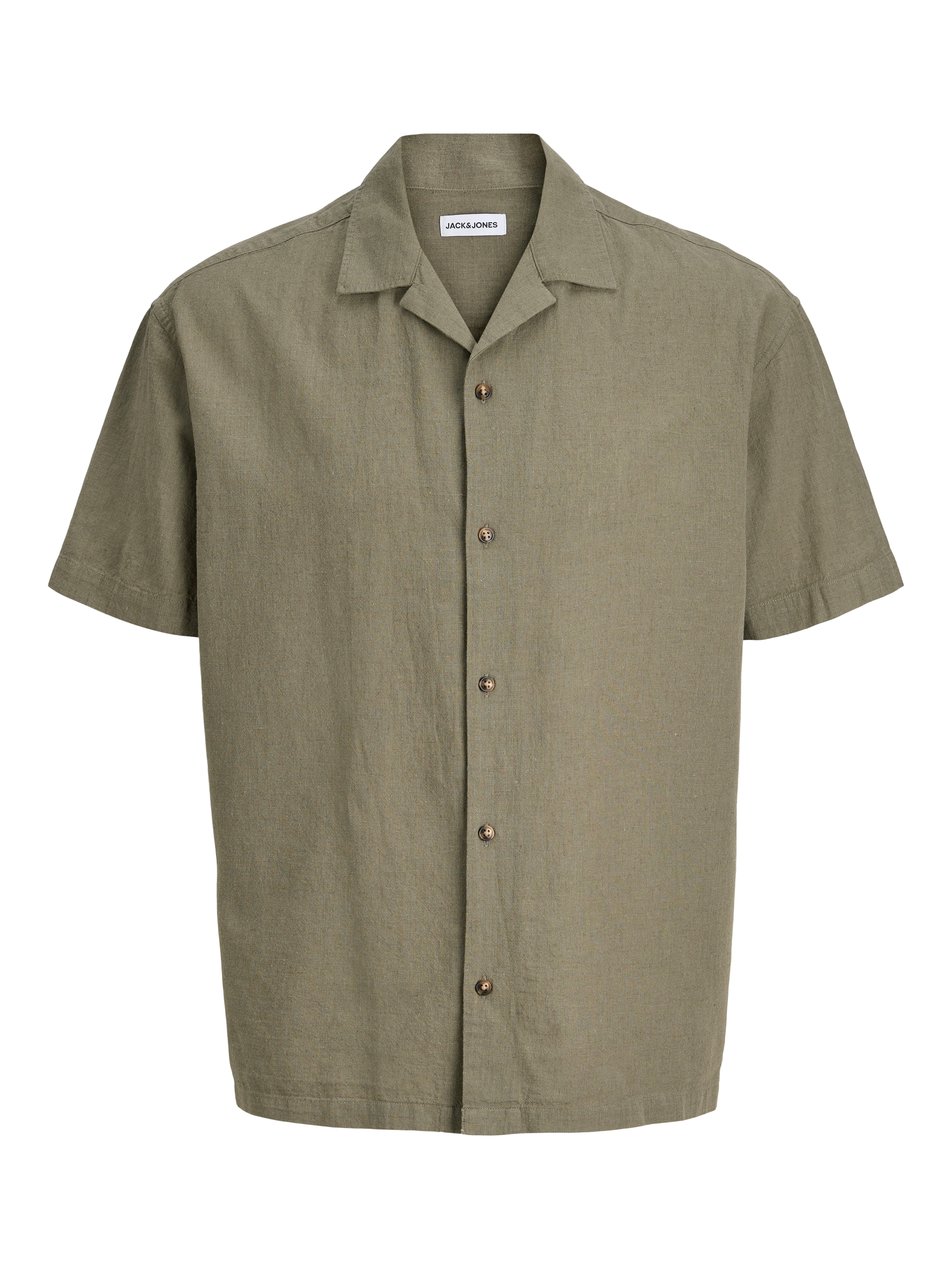 Jack & Jones Kurzarmhemd »JJESUMMER LINEN BLEND RESORT SHIRT SS SN« Baumwollmischung, relaxed fit