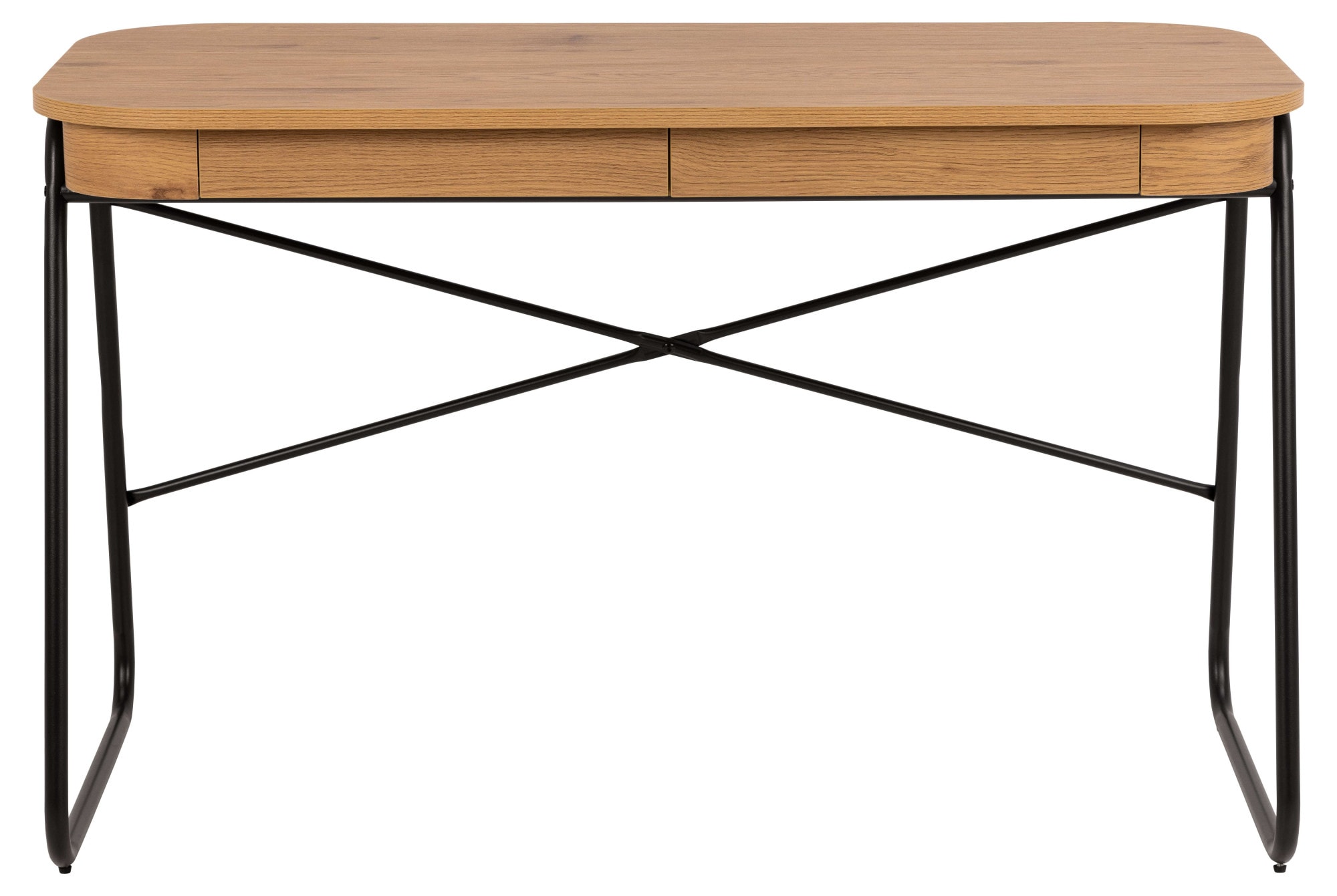 ACTONA GROUP Arbeitstisch »Blueton«, Schreibtisch, 2 Schubladen, Wildeiche rau Papier, 120x60x75 cm