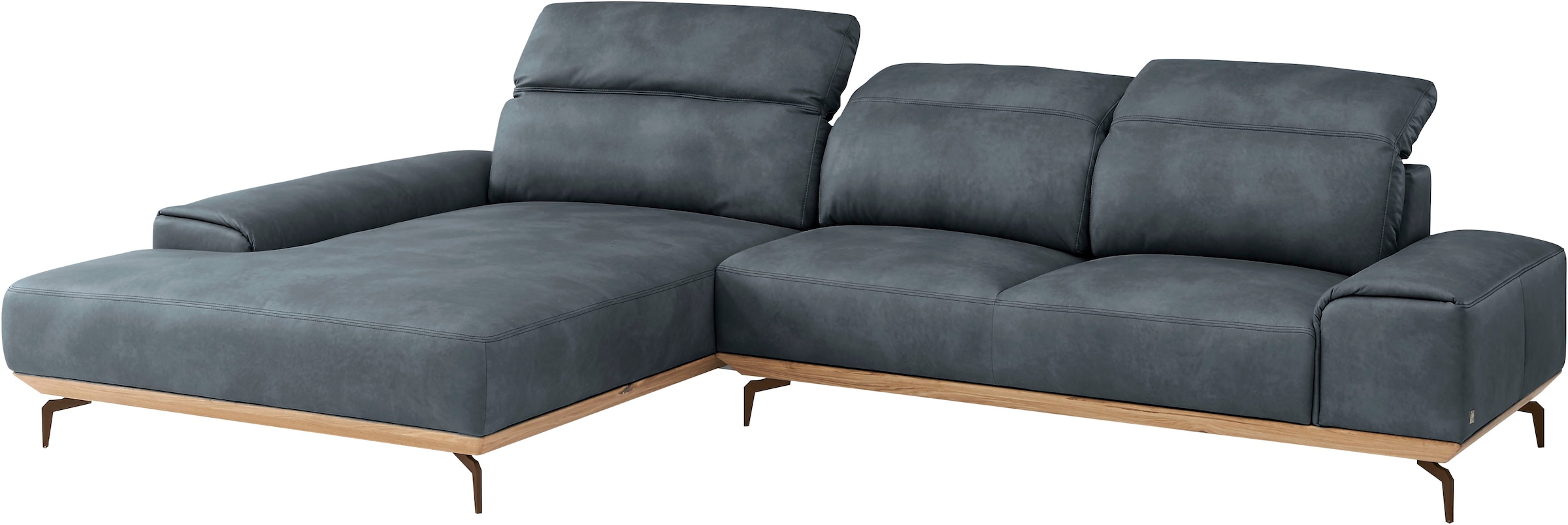 Musterring Wohnlandschaft »MR 2490«, Bronze-Fuß, Sitzhöhe 48cm, wahlweise mit Funktionen, Maße 342 x 207 cm