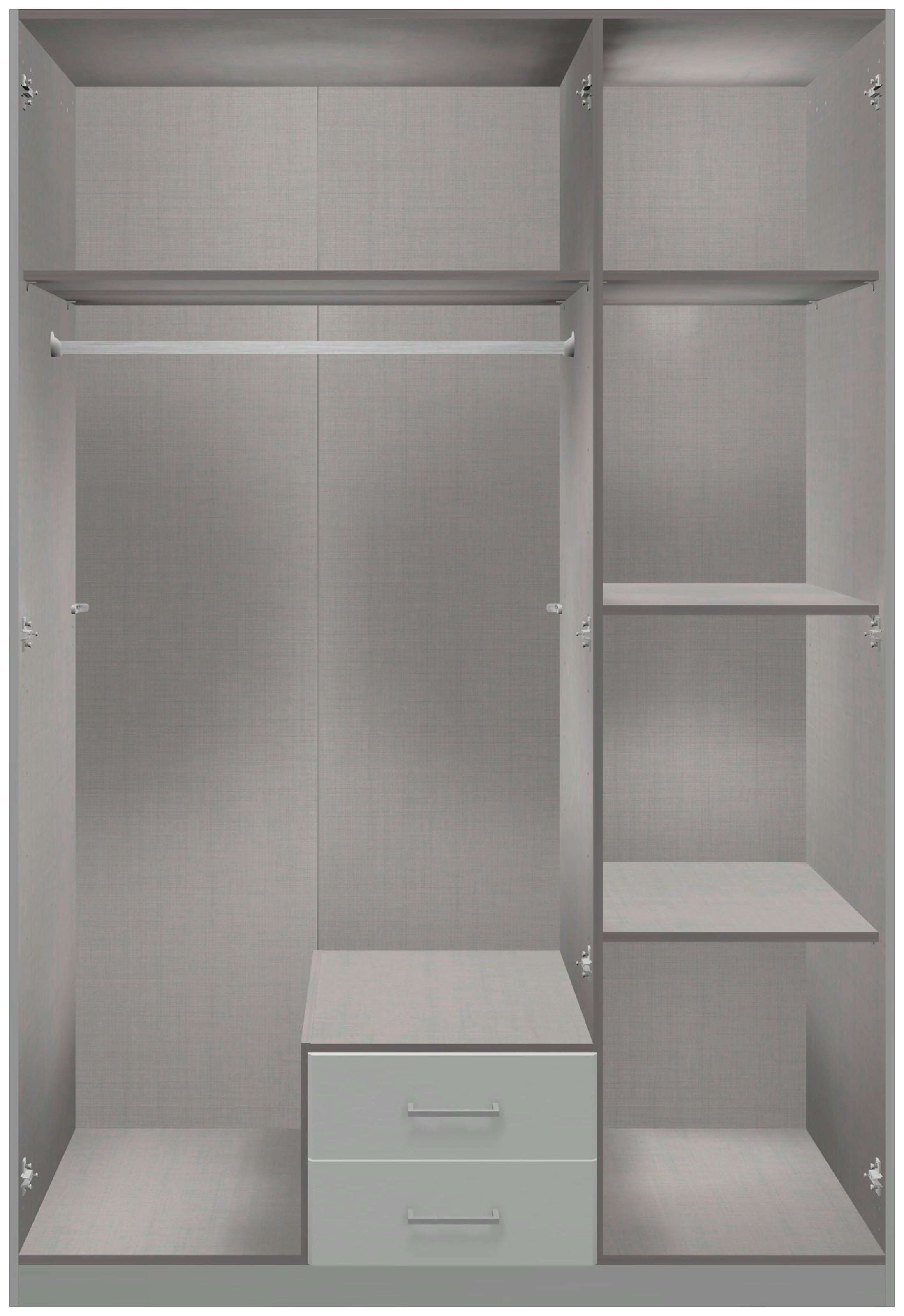 Wimex Drehtürenschrank »Lübeck«, Akustiklamellen Optik, mit Spiegeltüren, 135 oder 180cm breit