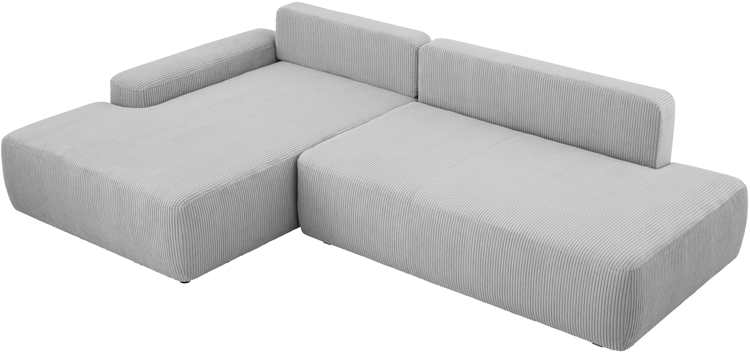 INOSIGN Ecksofa »TORGE, Schlafsofa Cord, Samtvelours u. Strukur fein, Couch in L-Form«, Schlaffunktion und Bettkasten, Liegefläche: 210x125 cm, neues Design