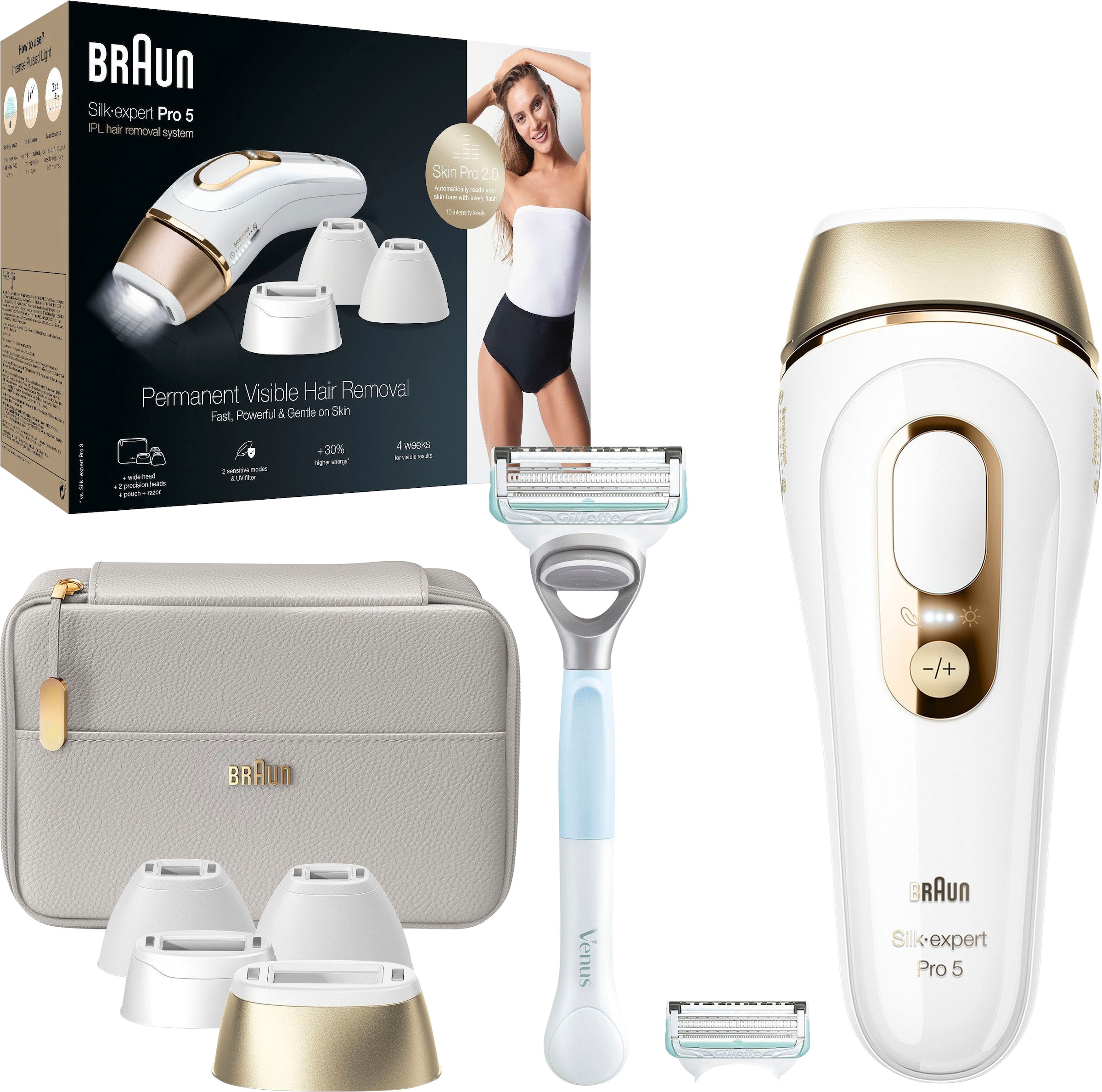 Braun IPL-Haarentferner »Silk-expert Pro 5 PL5356«, 400.000 Lichtimpulse, Skin  Pro 2.0 Sensor online kaufen