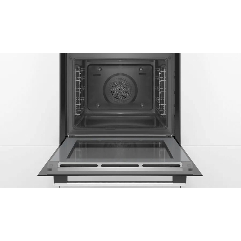 BOSCH Backofen-Set »HBD674CS81«, HBA578BS0, mit Teleskopauszug nachrüstbar, Pyrolyse-Selbstreinigung