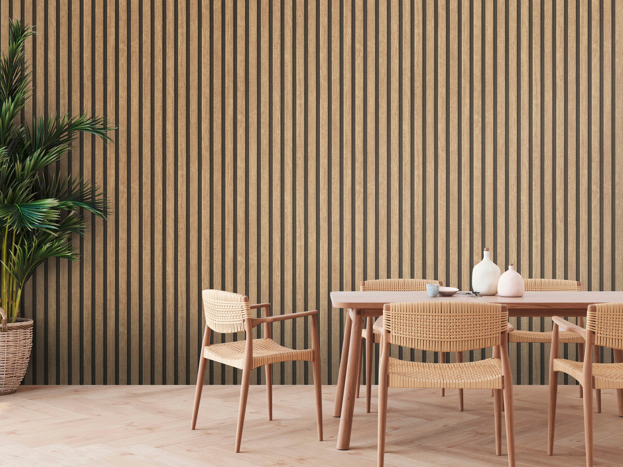 A.S. Création Vliestapete »PrintWalls II Skandinavische Holzpaneele«, matt-gemustert-neutral, Holzoptik Vlies Vlies Wand Tapeten Wohnzimmer Schlafzimmer Küche Optik