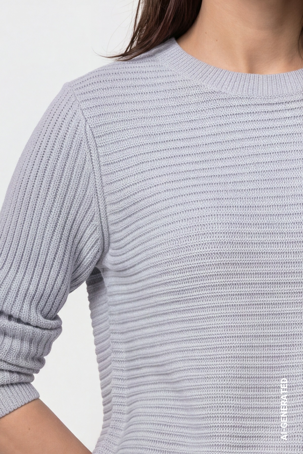 Monari Strickpullover »Pullover Basic monari Rippe« Regular fit mit Rundhalsausschnitt