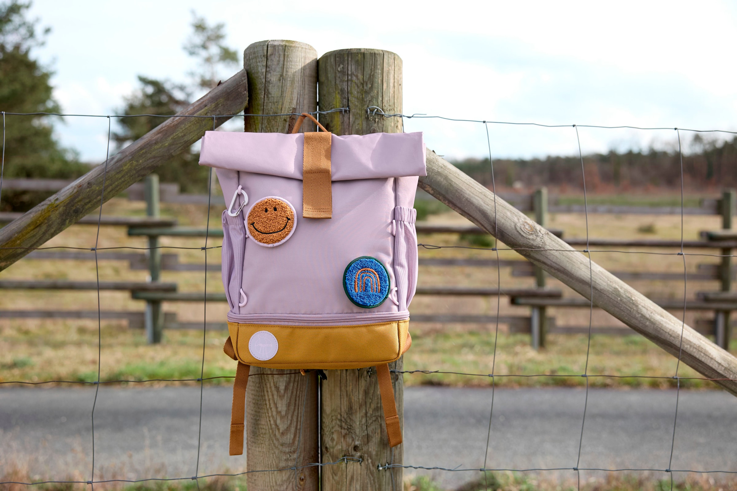 LÄSSIG Kinderrucksack »Little Gang, Mini Rolltop Backpack, lilac« Reflektoren aus recycelten PET-Flaschen