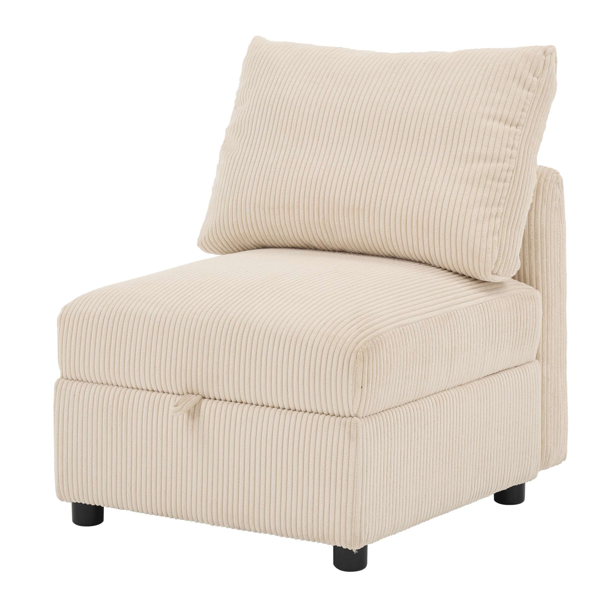Dorel Home Sessel »STILHUS Sofa-Mittel-Element, mit Stauraum, Breite 65 cm, Cord-Bezug« als Modul oder separat verwendbar - individuell kombinierbar