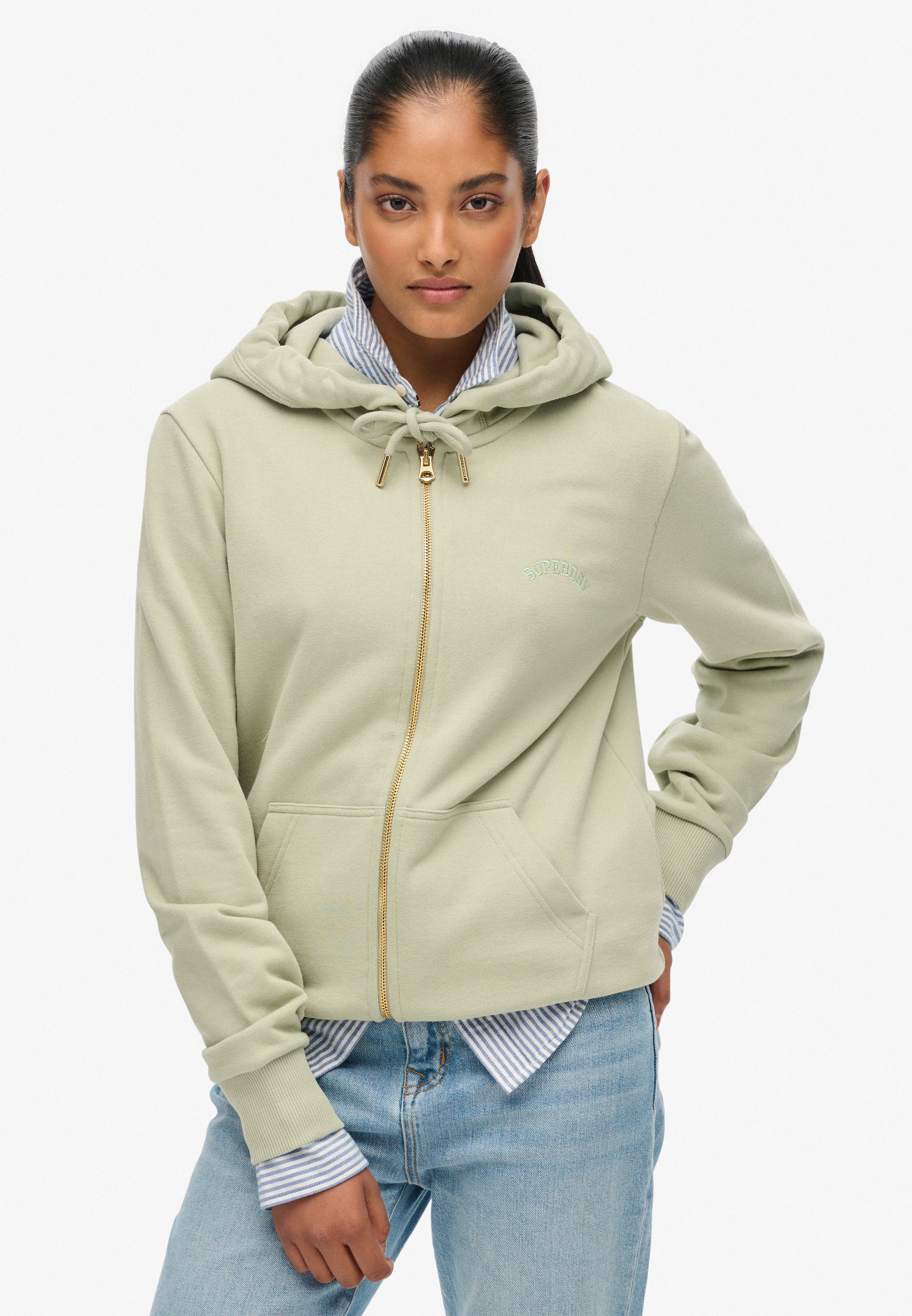 Superdry Kapuzensweatjacke »ESSENTIAL LOGO ZIPHOOD HB«