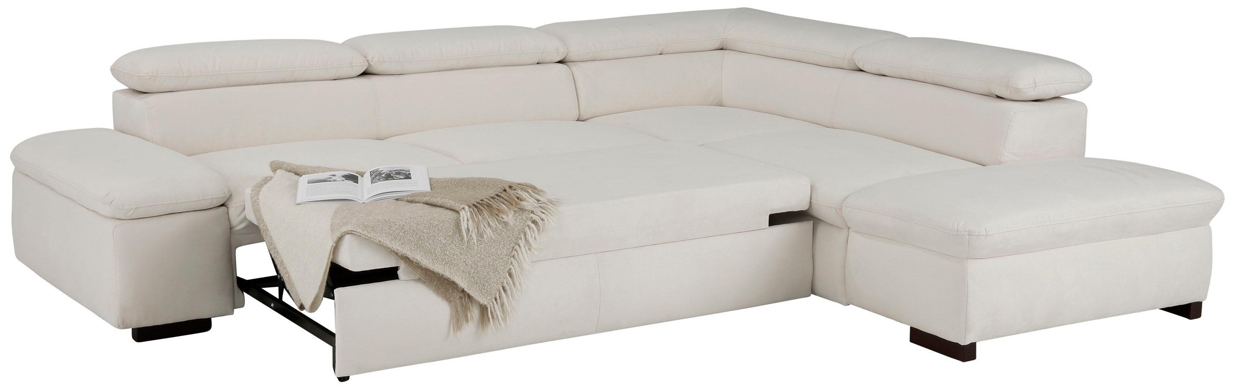 Home affaire Ecksofa »Alberto L-Form«, mit Kopfteilverstellung, wahlweise mit Bettfunktion