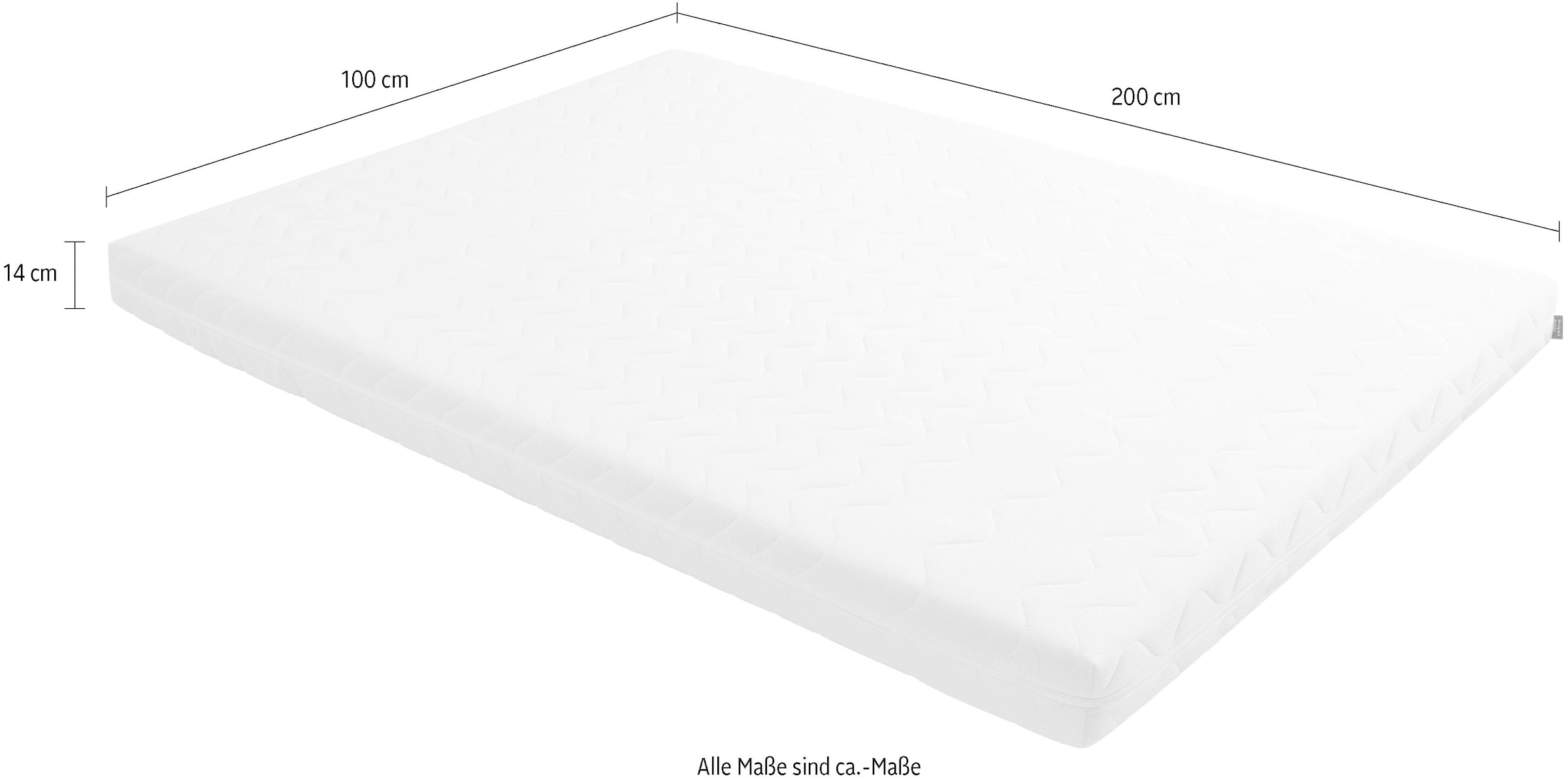 PAIDI Kaltschaummatratze »Mehrzonen Airwell® Drell, 7-Zonen Wendematratze mit Gel-Schaumlage« 14 cm hoch Verschiedene Größen, Cremefarben, H2, 60°C waschbarer Bezug, 1 Stk. tlg. Kinder- und Jugendseite, atmungsaktiv, strapazierfähig, Mischgewebe