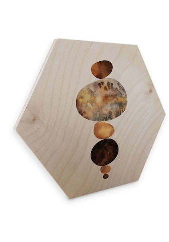 Holzbild »Gold Feng Shui Holzbild Steine«, (1 St.)