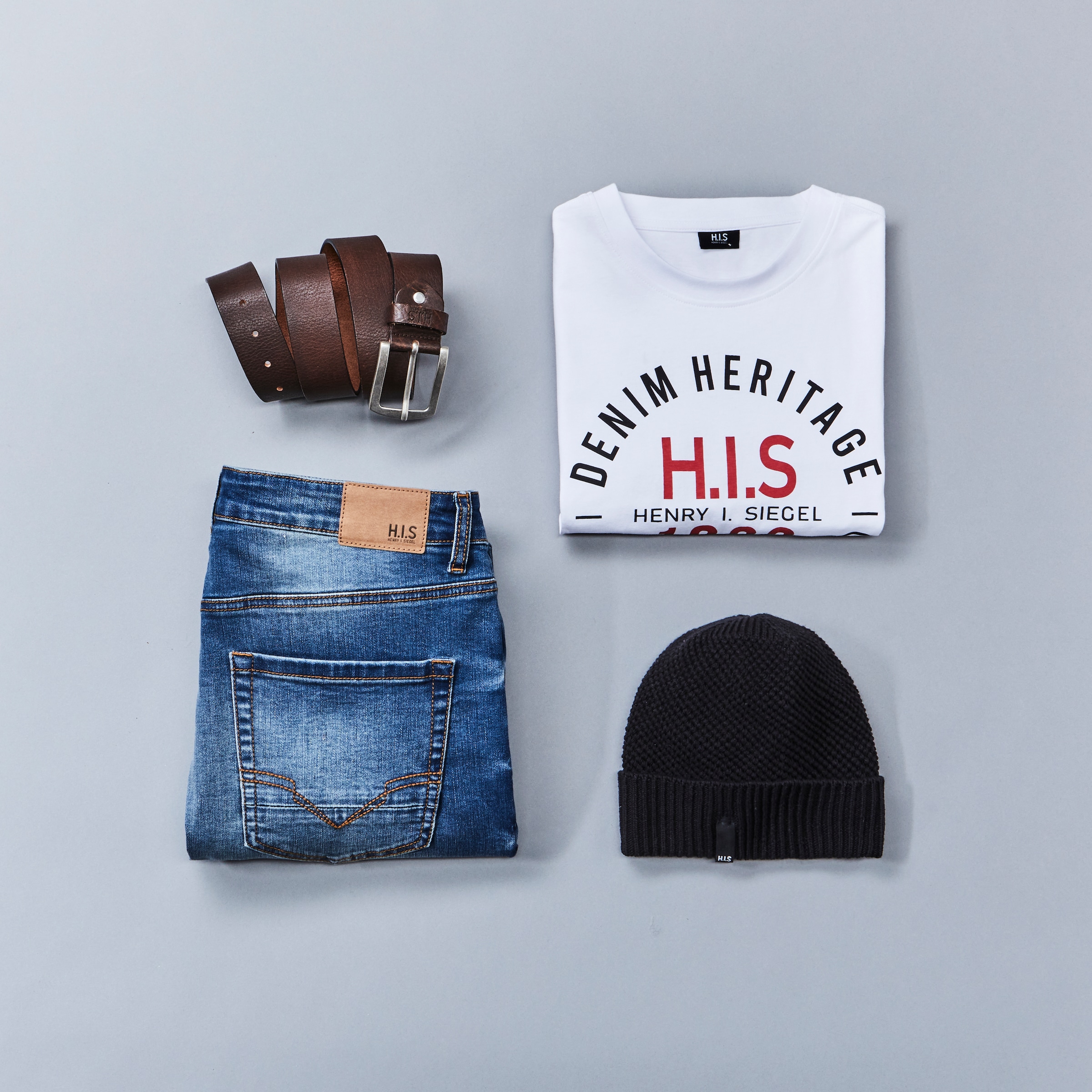 H.I.S Straight-Jeans »DIX«, gerade Beinform, niedrige Leibhöhe, Used-Waschung