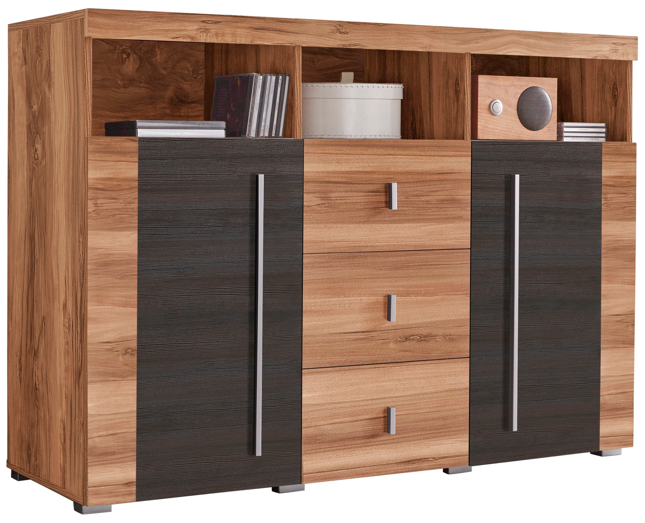 INOSIGN Sideboard »Roger,Breite 132cm, stilvolle Schrank, 2 Holztüren 3 Sch günstig online kaufen