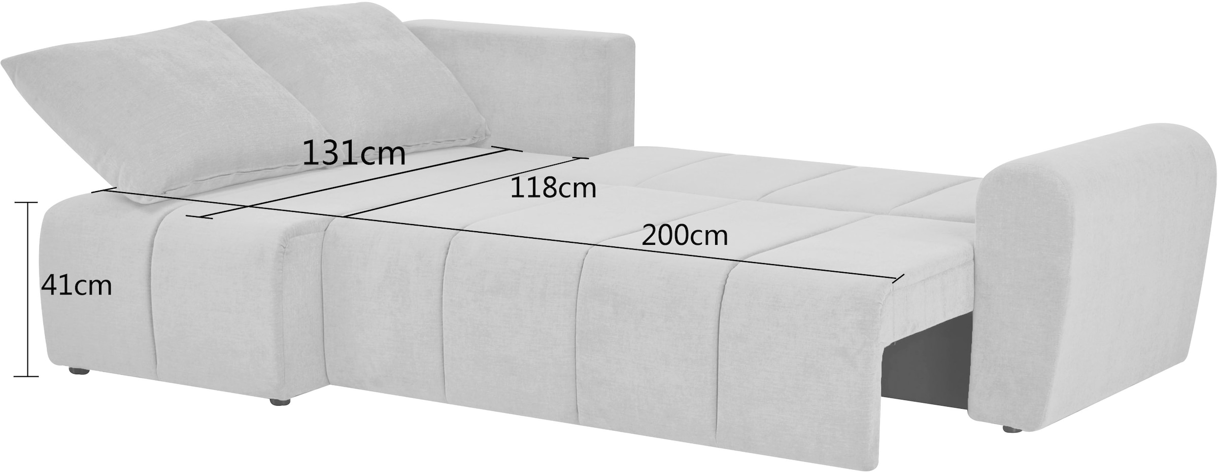 Home affaire Ecksofa »Nortrud, 241 cm, L-Form, mit Schlaffunktion u. Bettkasten« Recamiere rechts / links montierbar, in Cord und Webstoff