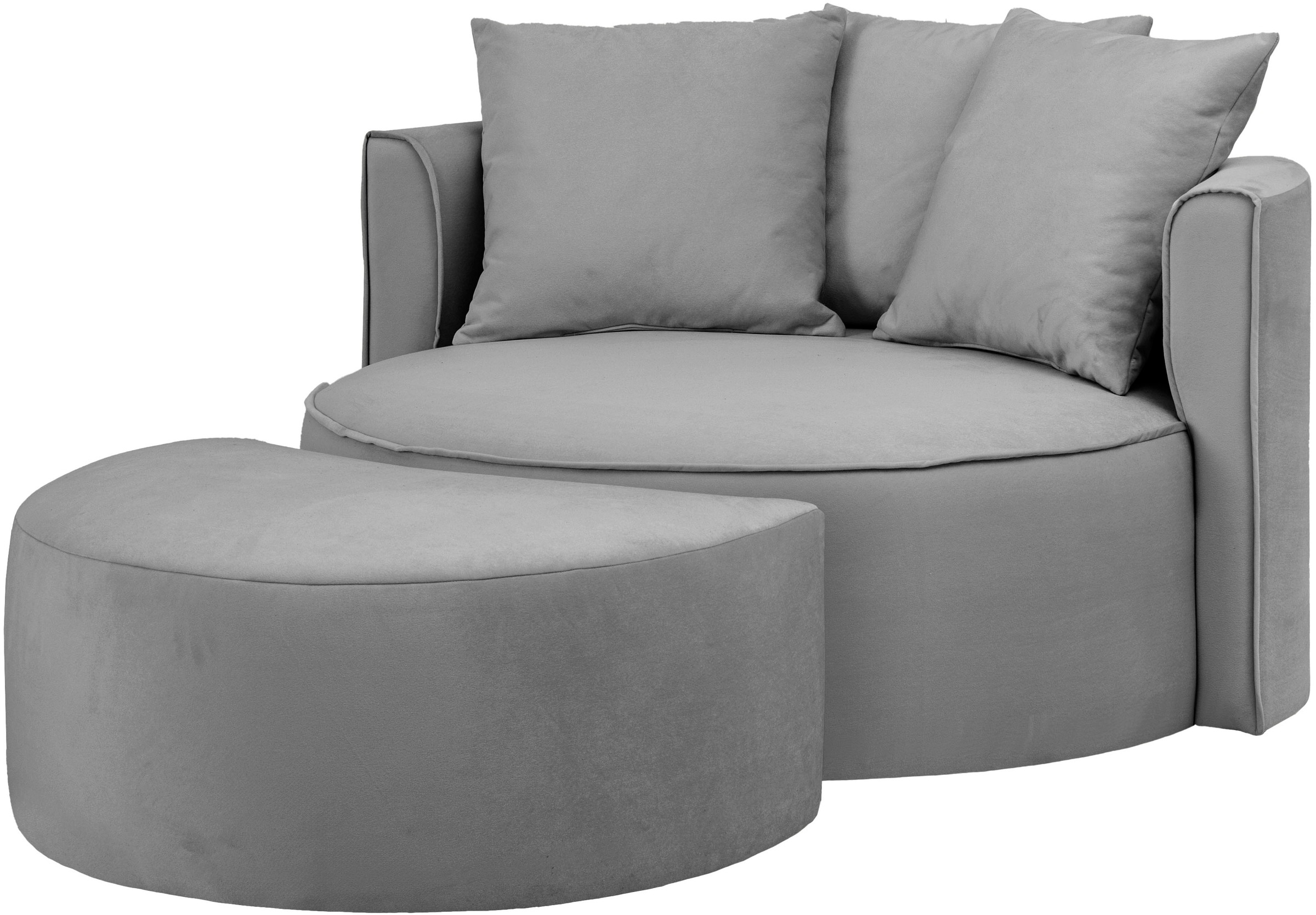 LeGer Home by Lena Gercke XXL-Sessel »Isalie, Rundsessel mit Hocker, Lesese günstig online kaufen