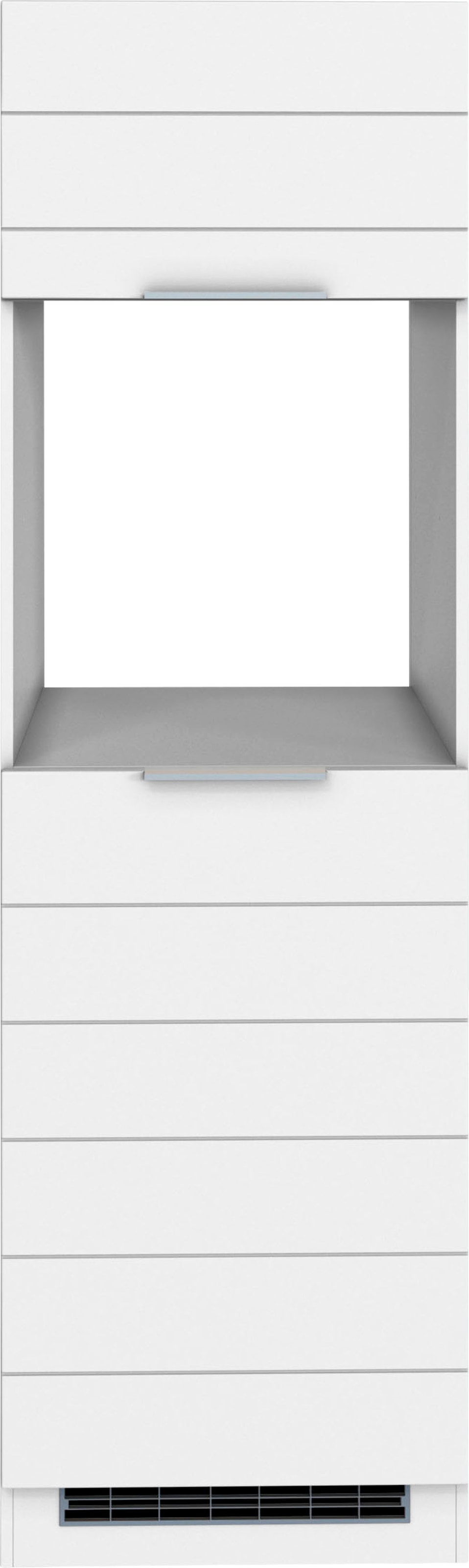 KOCHSTATION Backofenumbauschrank »KS-Luhe« 60 cm breit, hochwertige MDF-Fronten mit waagerechter Lisene