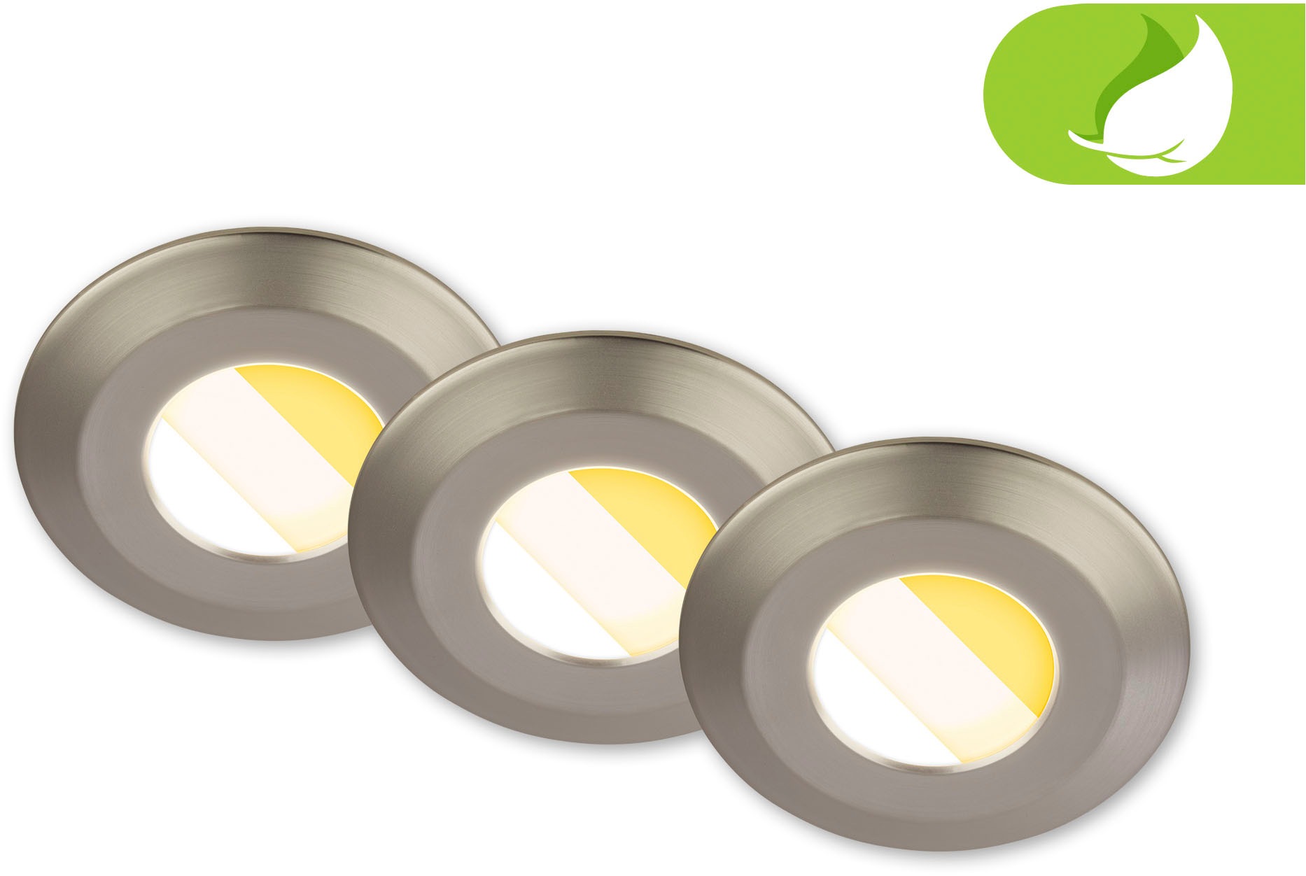 Briloner Leuchten LED Decken-Einbaustrahler, 3er-Set, Schutzart IP44 günstig online kaufen
