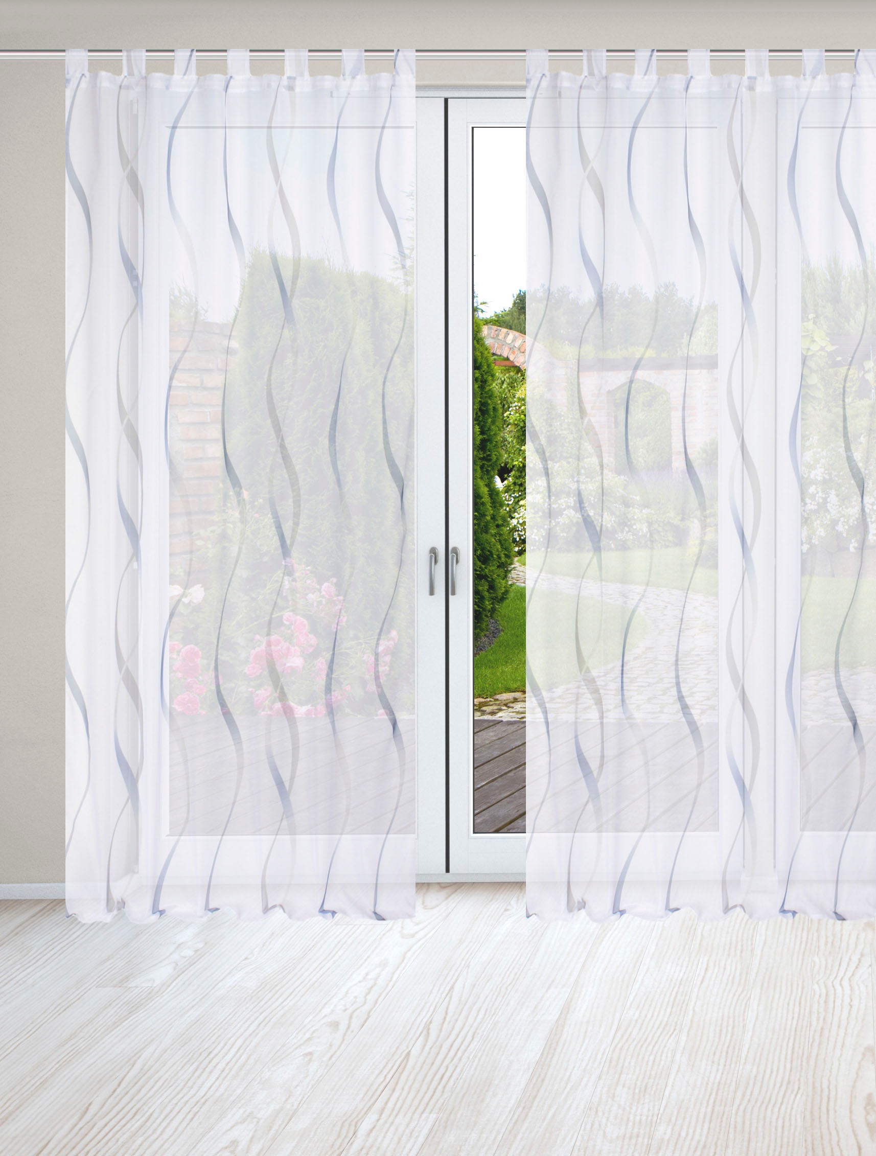 HOME WOHNIDEEN Vorhang »SCHLAUFENSCHAL«, (2 St.), 2er Pack Schlaufenschal b günstig online kaufen