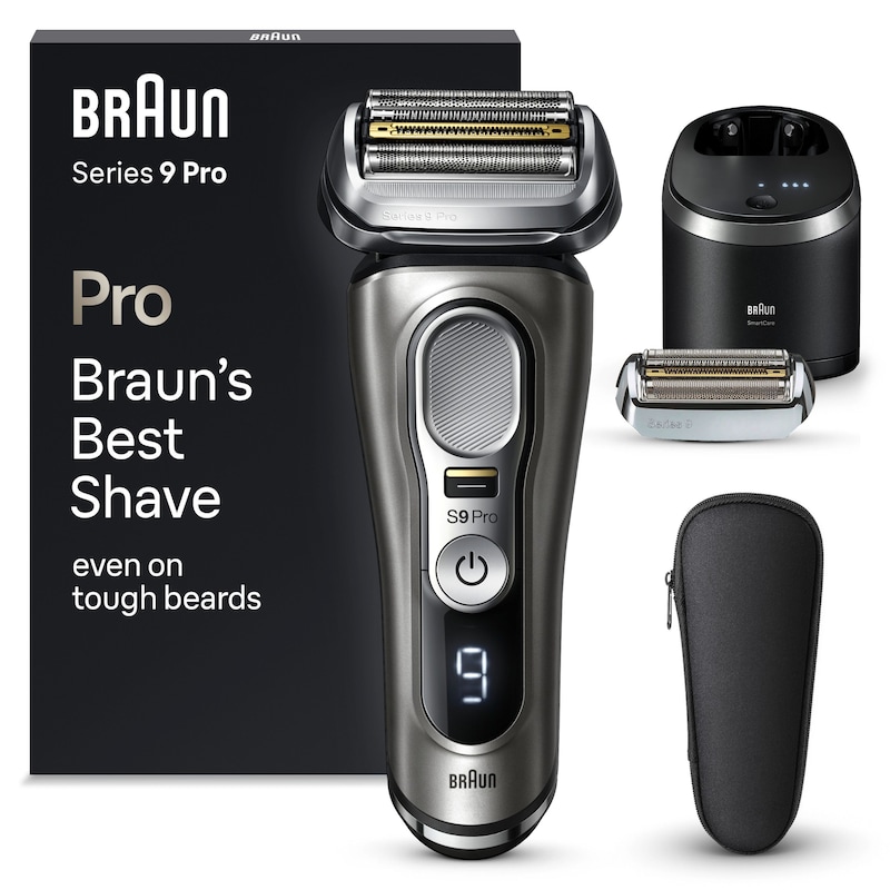 BRAUN Elektrorasierer »Series 9 Pro 9465cc« 5-Stufen-Reinigungs- und Ladestation Wet&Dry, ProLift Trimmer grau Hergestellt in Deutschland: Dieser...