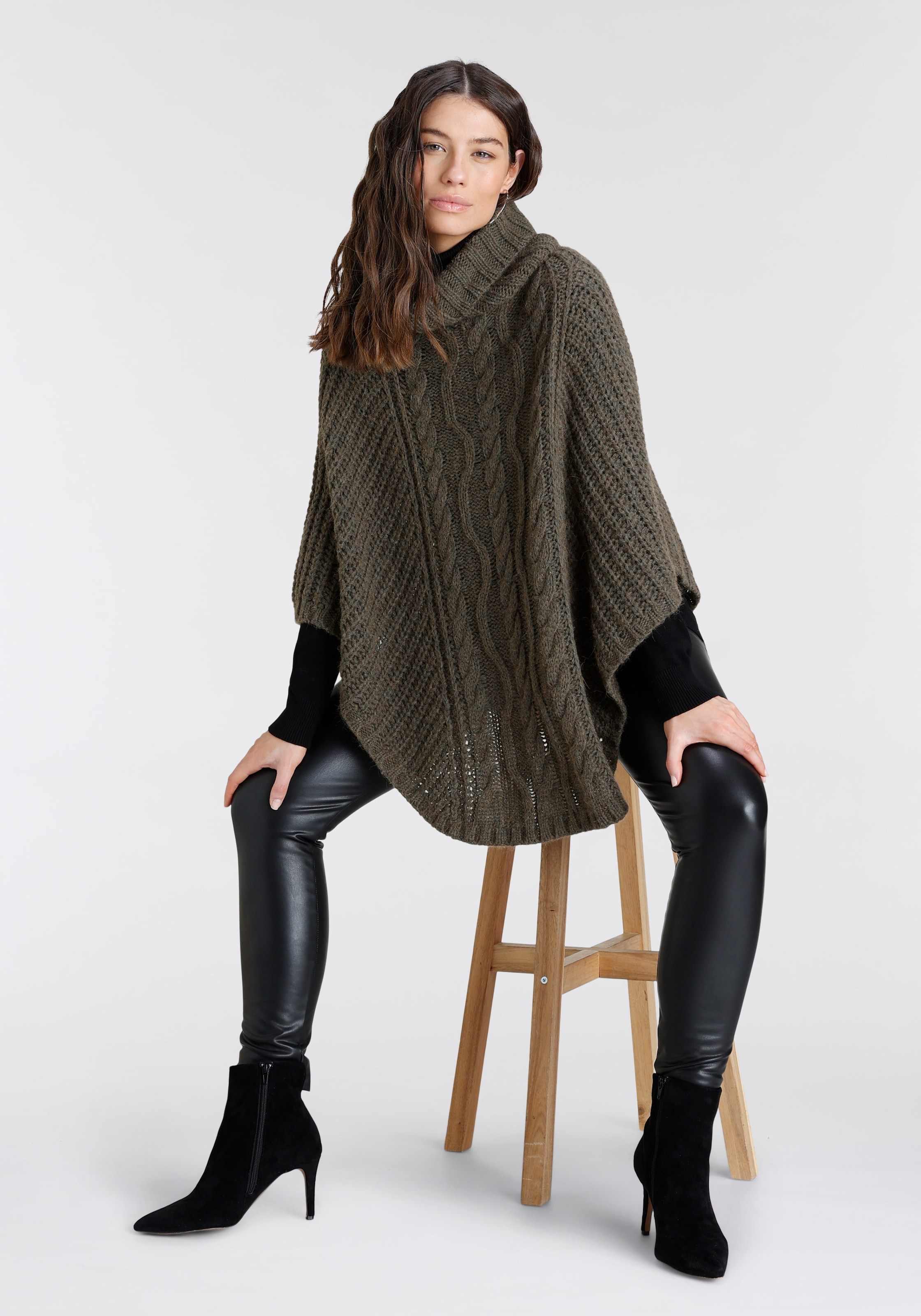 Laura Scott XXL-Schal, Strickponcho